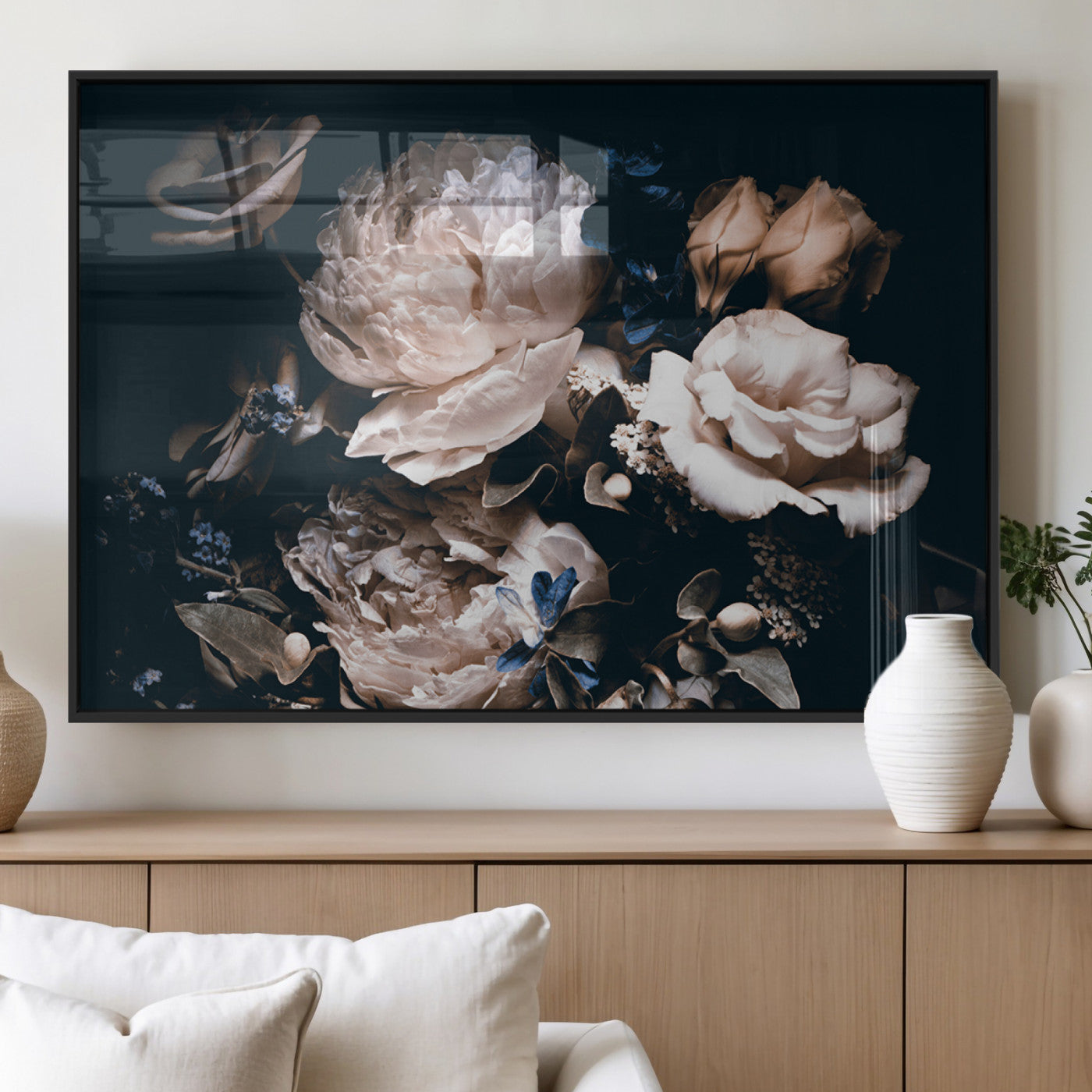 MGV-FP-36X24-3P - Pink Peonies Flowers Large Canvas Art Print