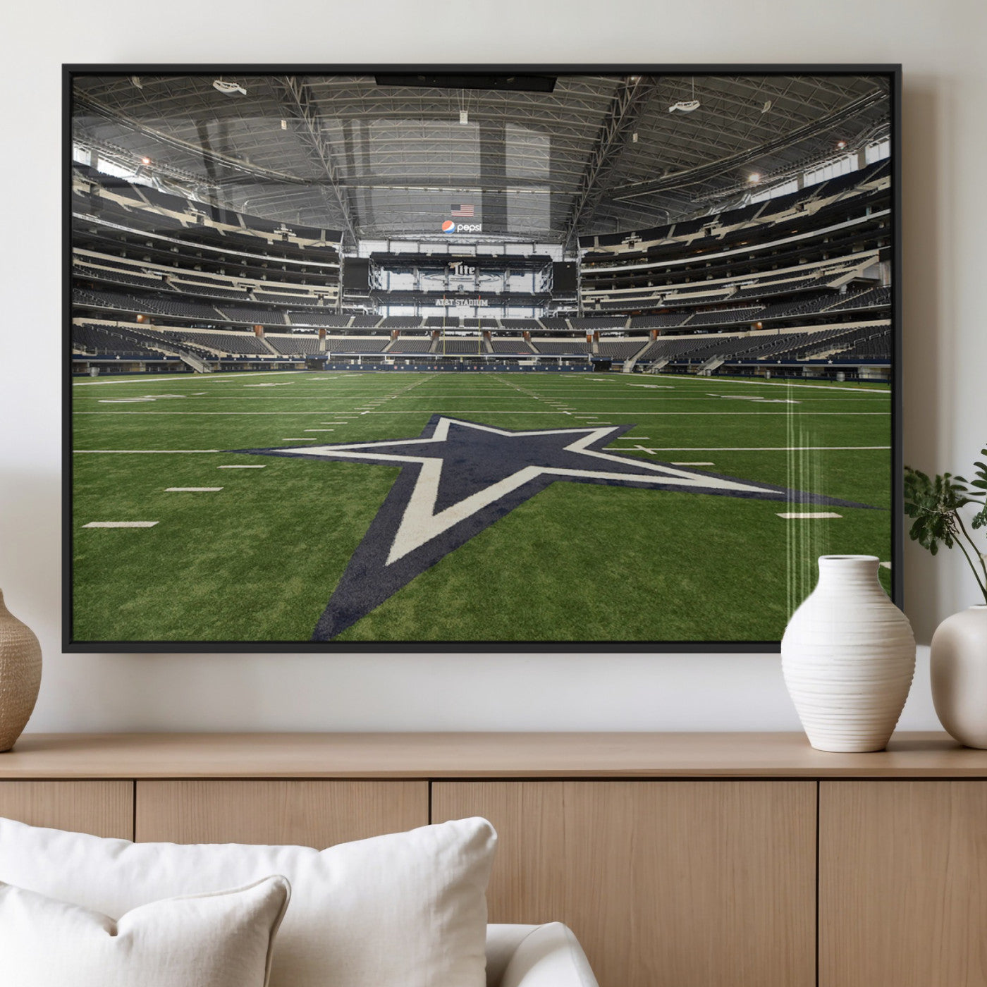 MGV-FP-36X24-3P - Dallas Cowboys Football Team Print - Arlington AT&T Stadium Wall Art Canvas Print