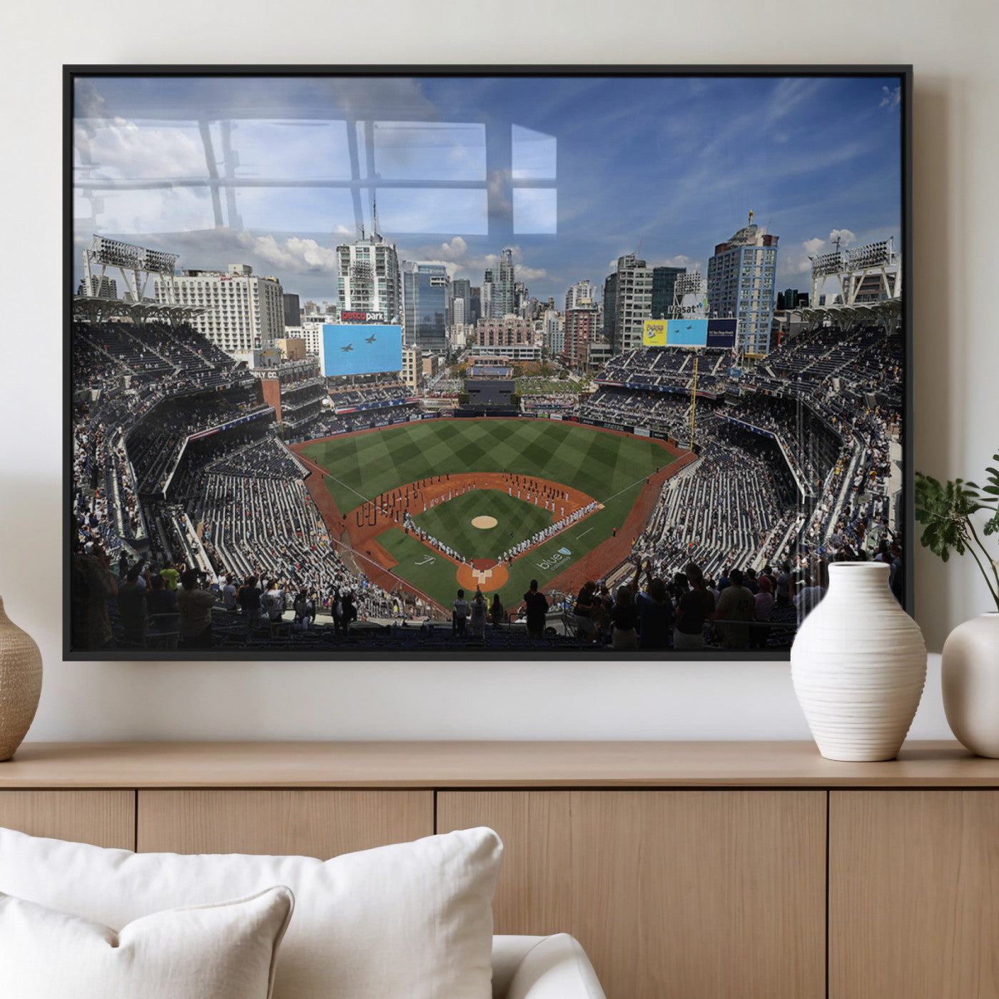 MGV-FP-36X24-3P - San Diego Padres Baseball Team Print - Petco Park Stadium Wall Art Canvas Print