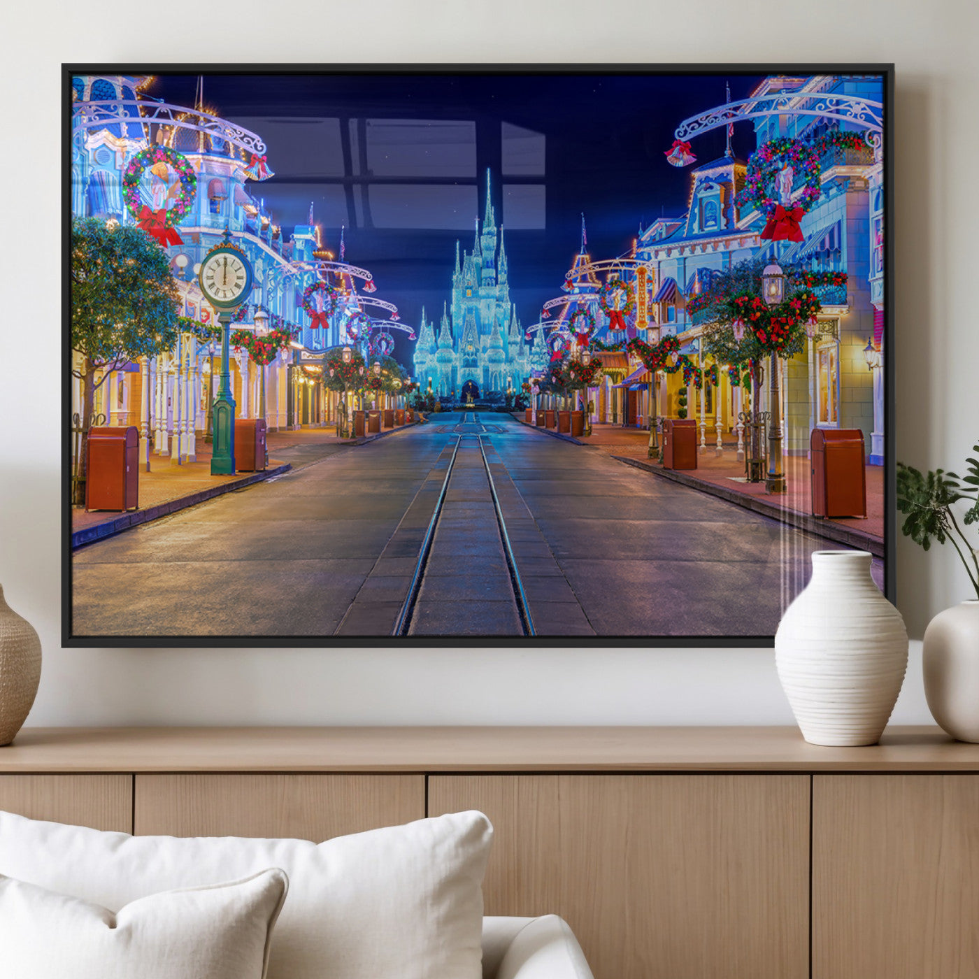 MGV-FP-36X24-3P - Disney Wall Art | Castle Large Wall Art Disney Magic Kingdom Print for Kids Room Decoration | Disney