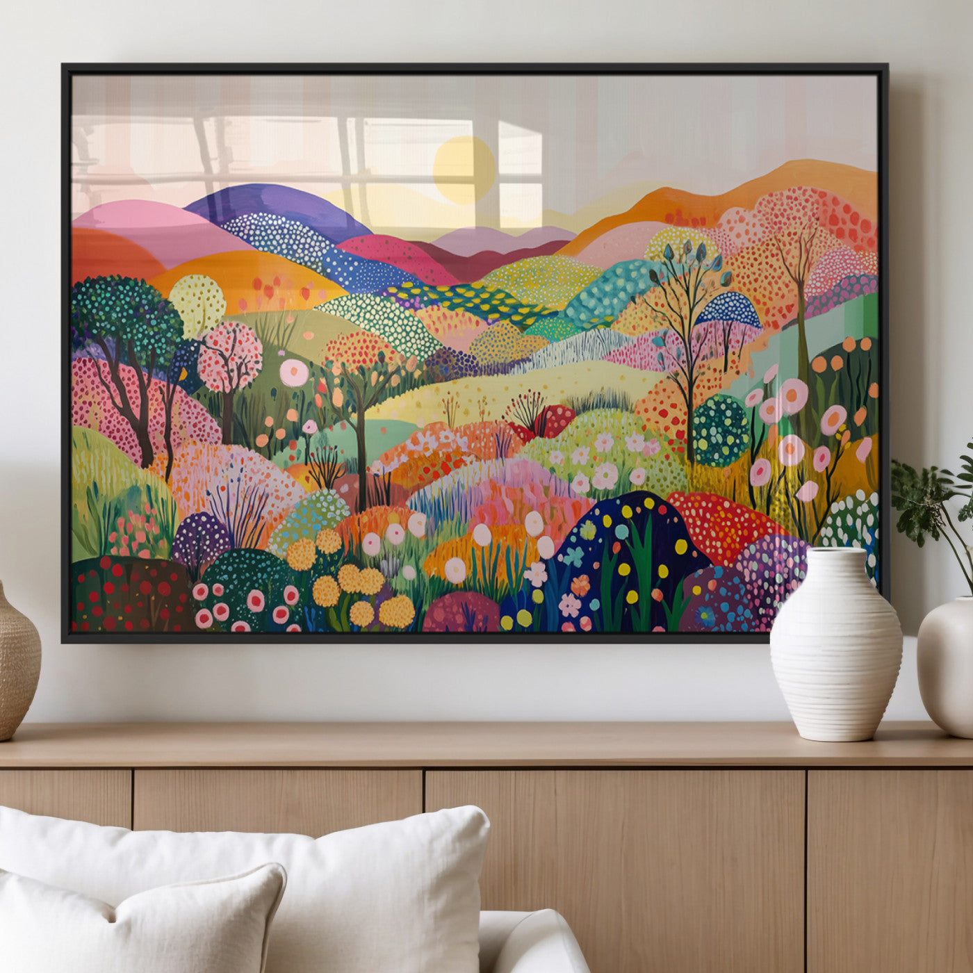 MGV-FP-60X30-3P - Yayoi Kusama 1986 Wall Art Print – Yayoi Kusama Wabi Sabi Japanese Wall Art Print - Vibrant Abstract
