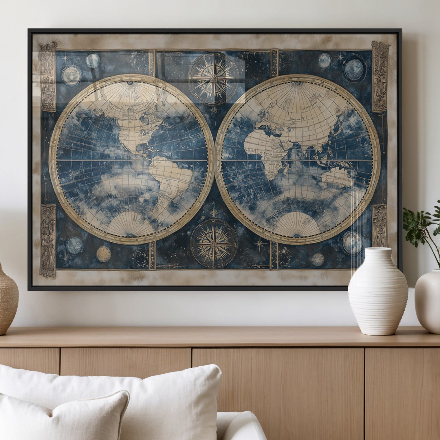 MGV-FP-60X30-3P - World Map Canvas Print