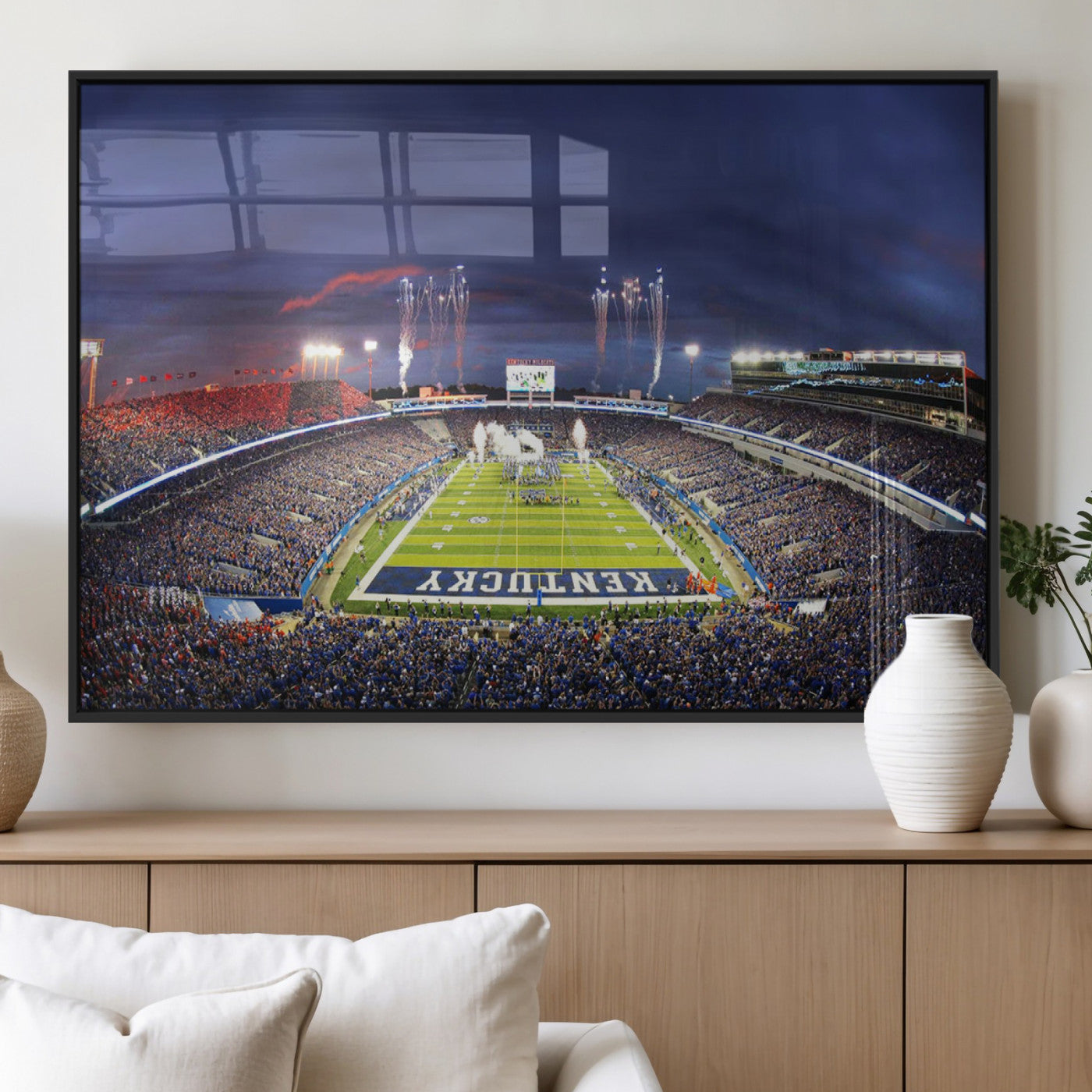 MGV-FP-60X30-3P - Kroger Field Canvas Wall Art - Kentucky Stadium Wall Art Print - Sunset Football Stadium Wall Decor