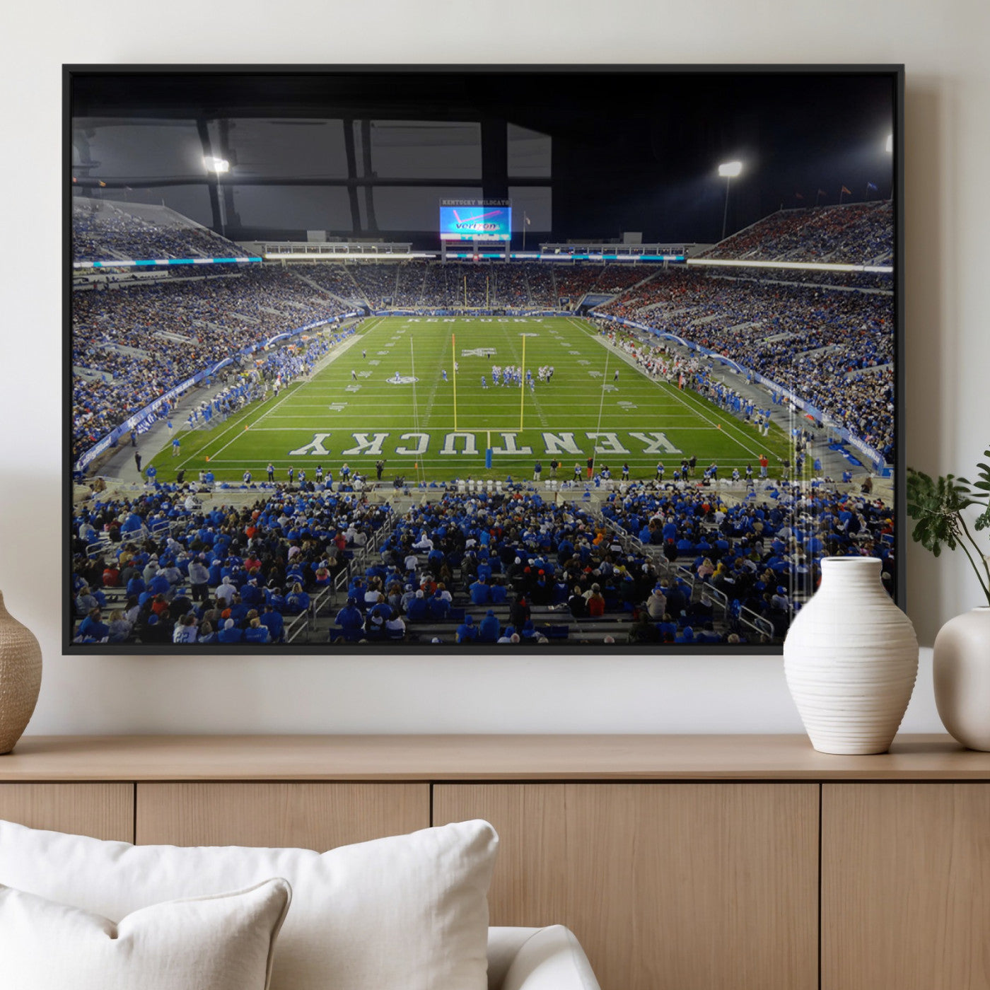 MGV-FP-60X30-3P - Kroger Field Canvas Wall Art - Kentucky Stadium Wall Art Print - Sunset Football Stadium Wall Decor