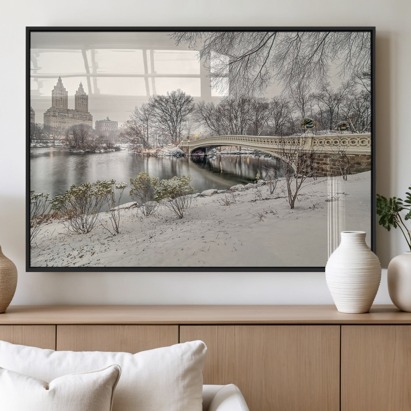 MGV-FP-60X30-3P - The Bow Bridge in Central Park Canvas, The Bow Bridge Canvas Print