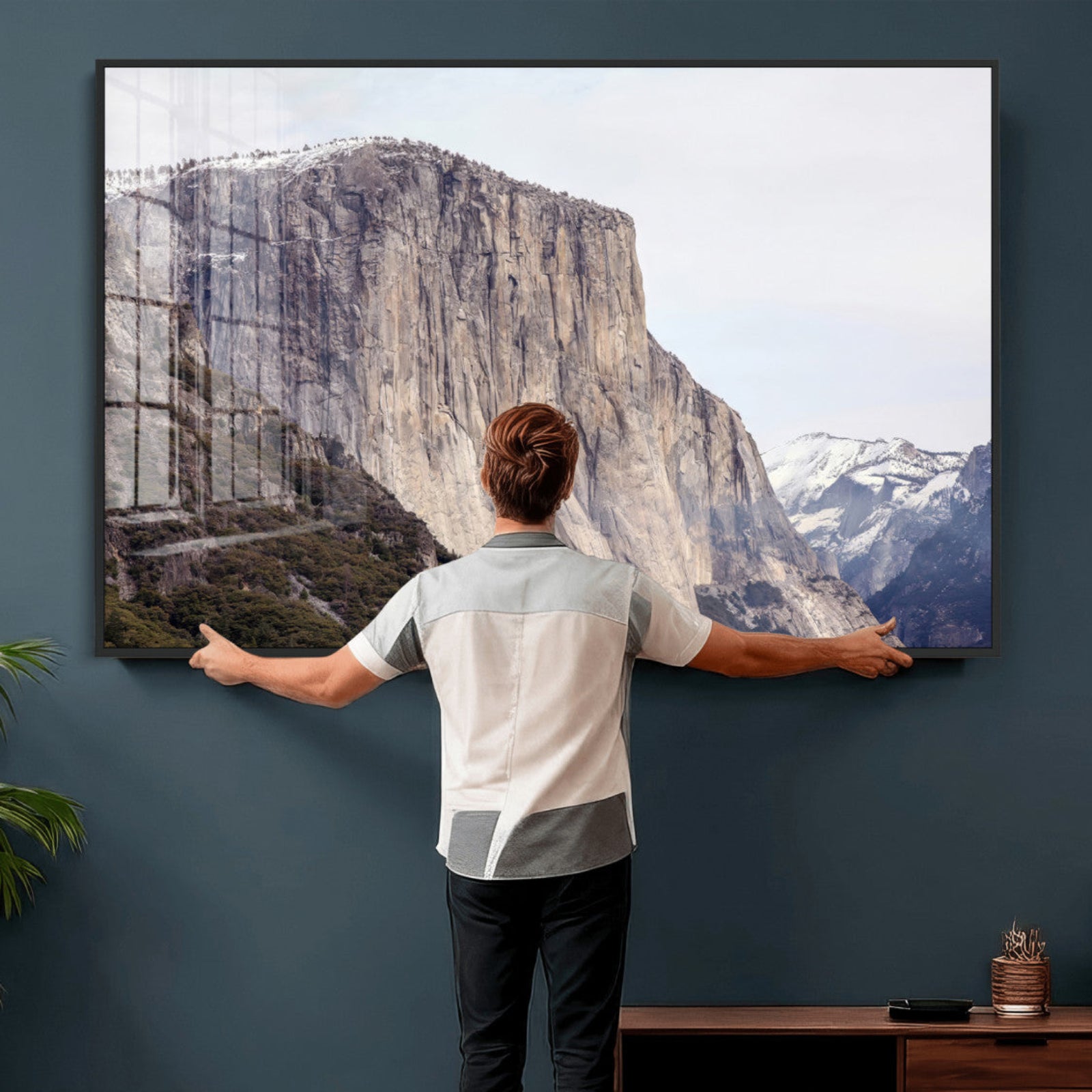 74506434-MGV-CV-36X24 - El Capitan Yosemite Mountain Wall Art – Yosemite Cliff Canvas Print, Rugged Terrain and Timeless Wilderness Decor for Office, Living Room or Cabin