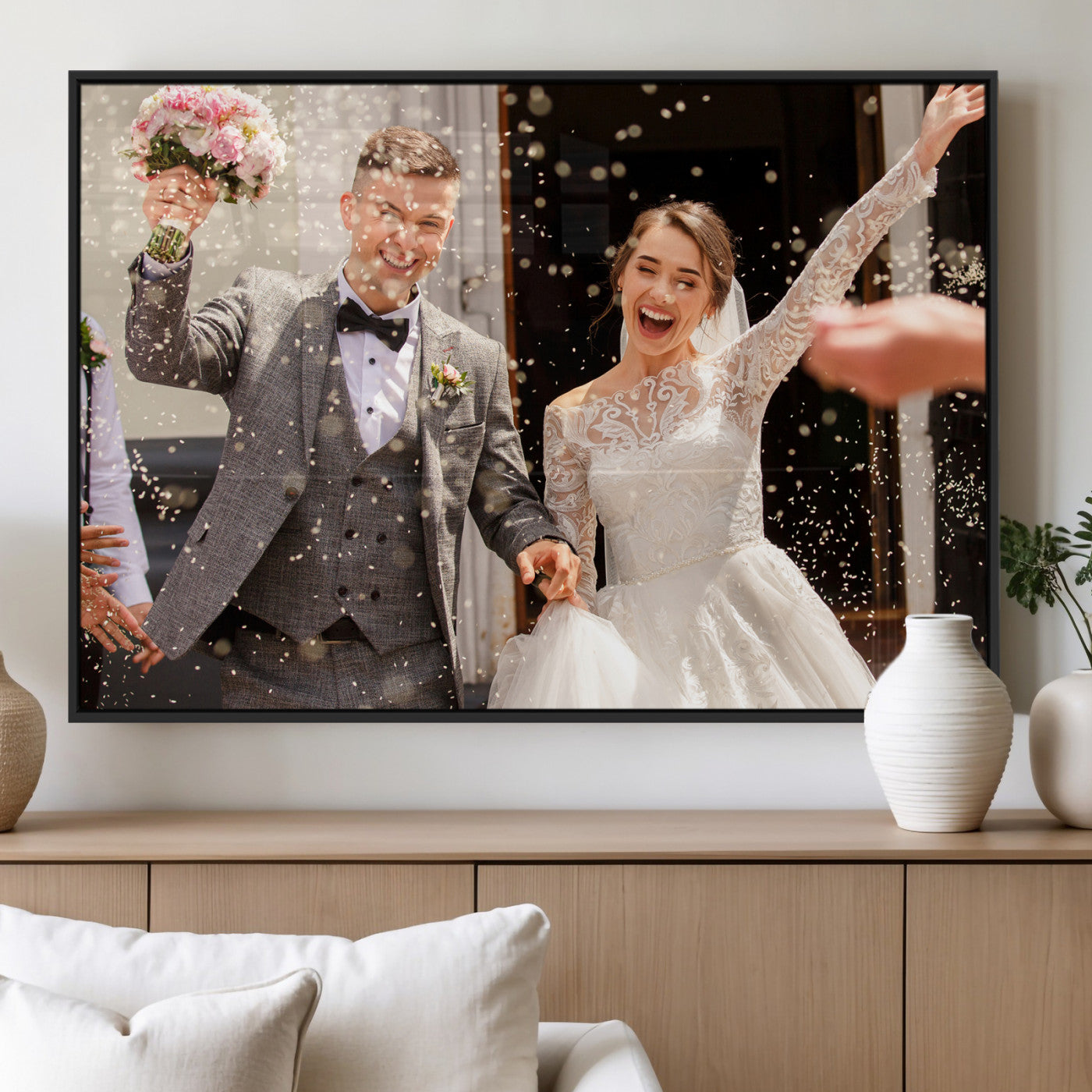 Framed Create Your Canvas Print - Personalized Wall Art for Home Decor Wall Art Print, Create Your Own Photo Canvas Print