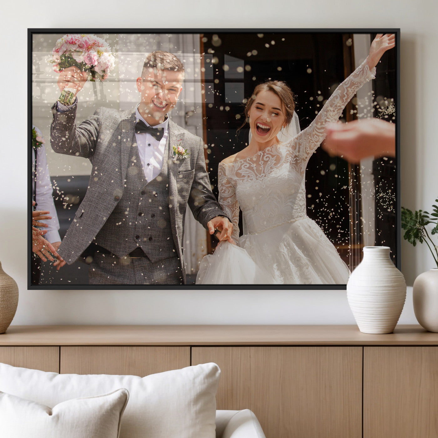 Framed Create Your Canvas Print - Personalized Wall Art for Home Decor Wall Art Print, Create Your Own Photo Canvas Print