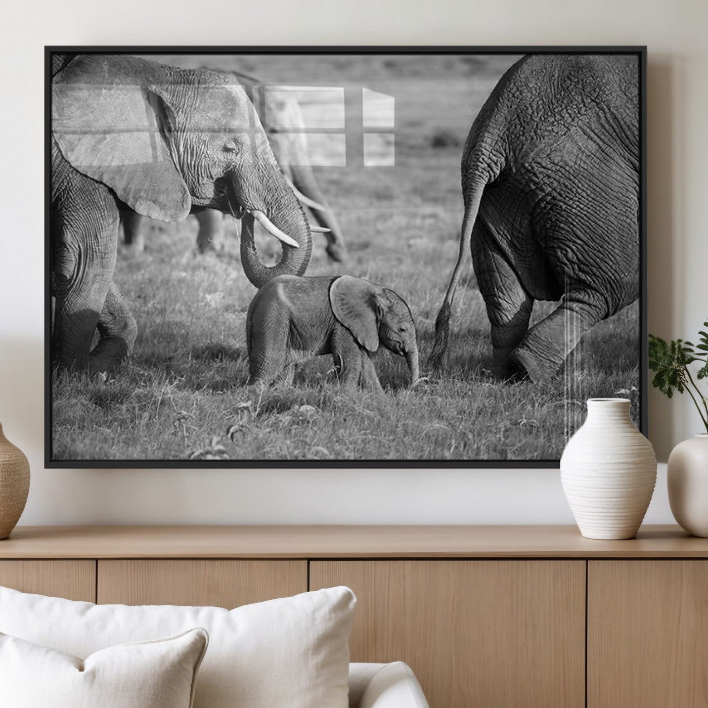 MGV-FP-60X30-3P - Wild Elephant Wall Art Canvas Print