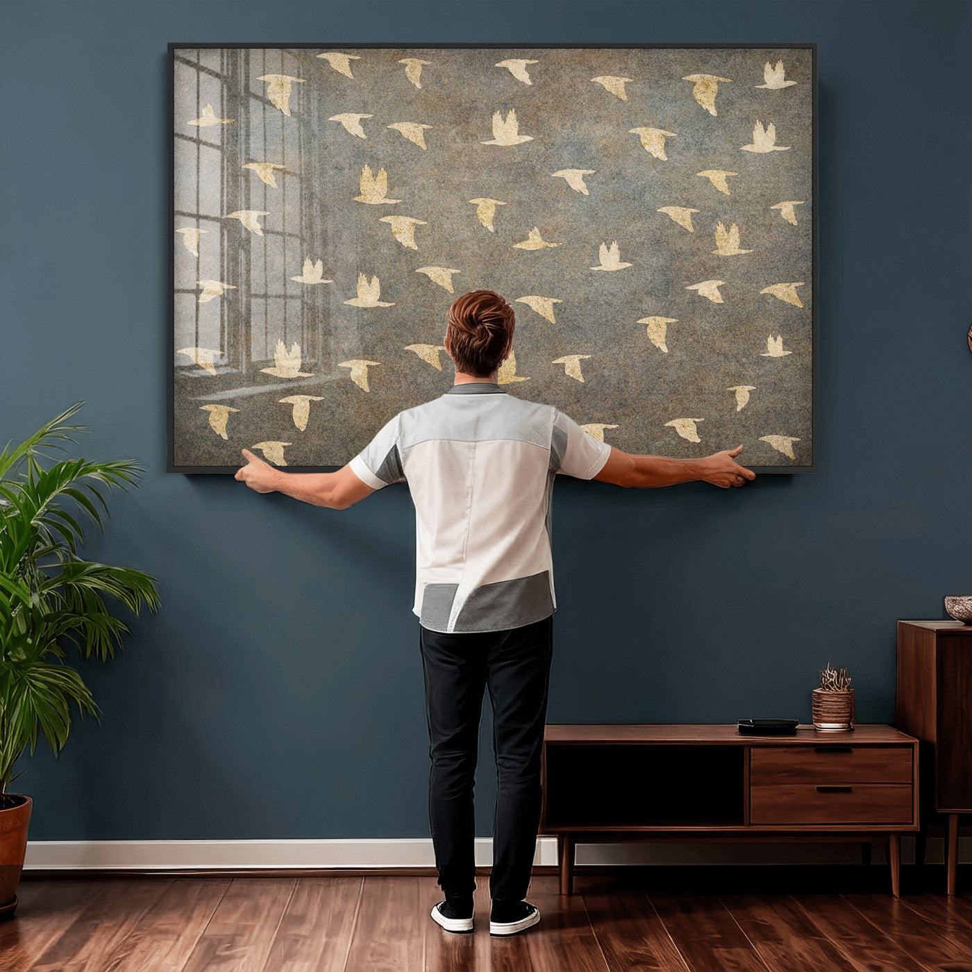 20532514-MGV-CV-36X24 - Abstract Birds Wall Art Canvas Print
