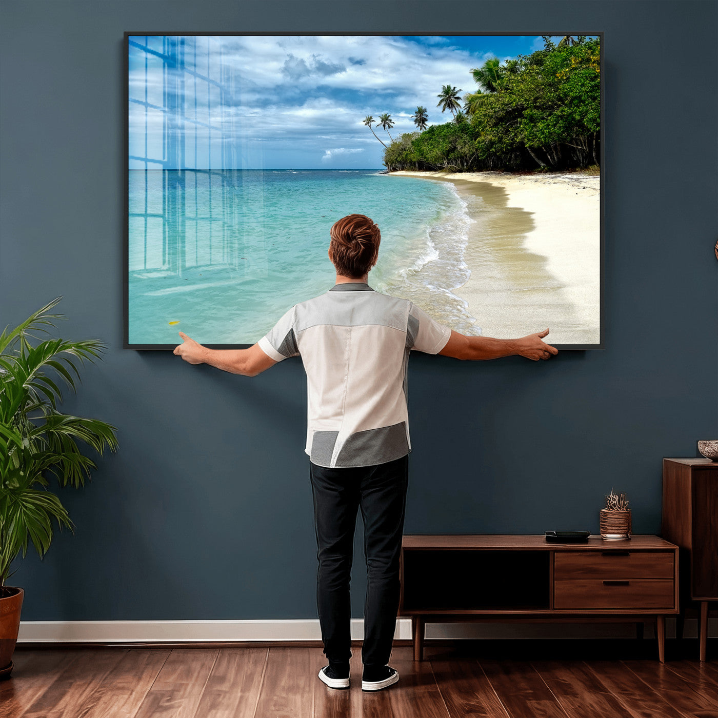 50626792-MGV-CV-36X24 - Puerto Rico Beach Paradise Wall Art – Tropical Coastal Print