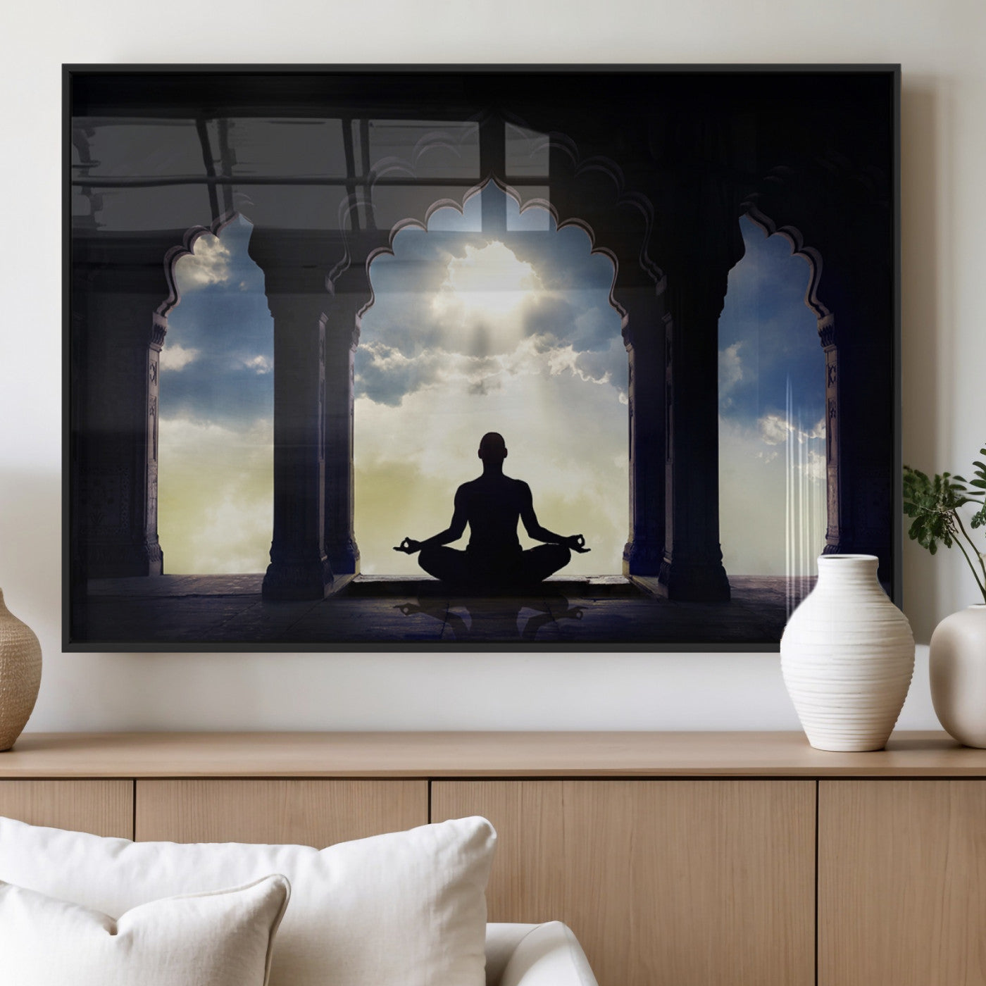 MGV-FP-60X30-3P - Women and Yoga Wall Art Canvas Print