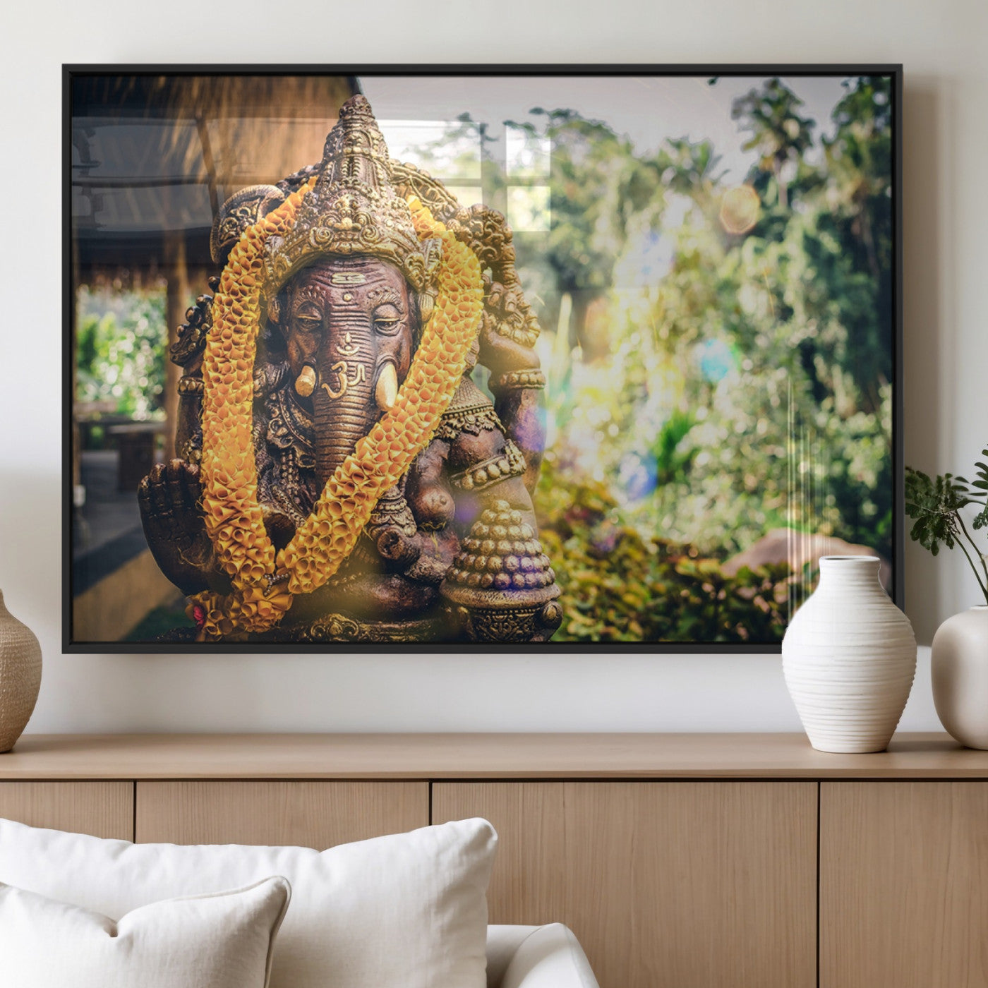 MGV-FP-60X30-3P - Hinduism Statue Wall Art Canvas Print