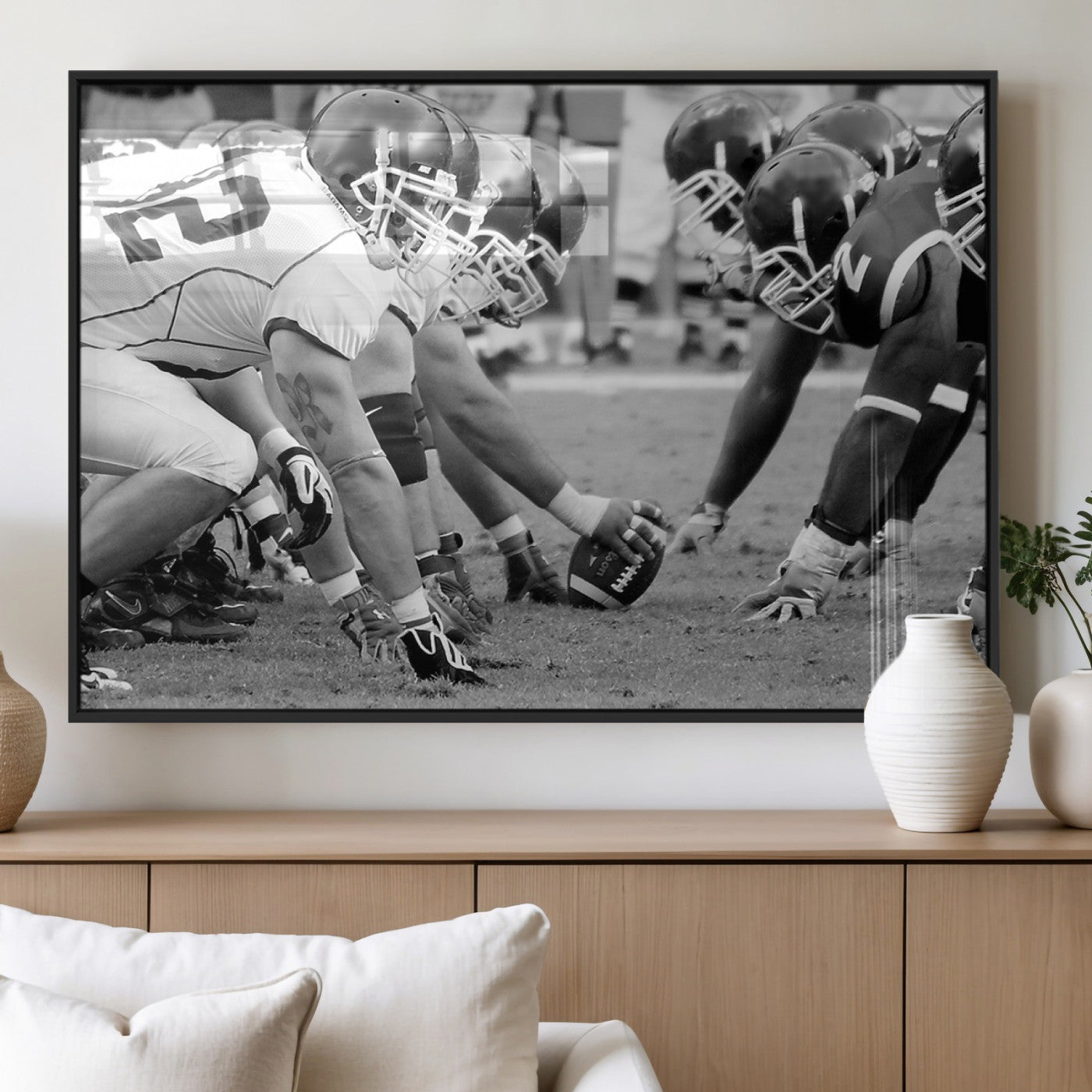 MGV-FP-60X30-3P - American Football Player Wall Art Canvas Print