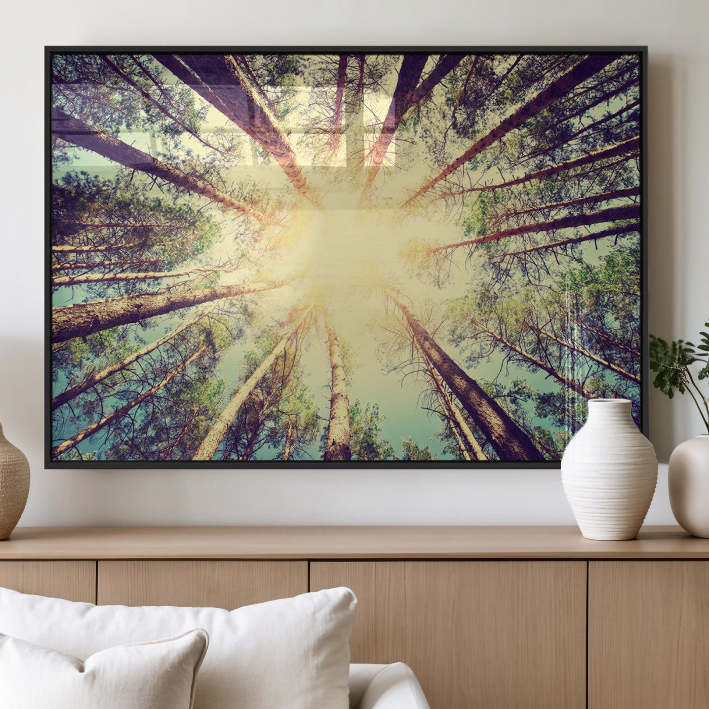 89611-MGV-FP-60X30-3P_Black-Tree and Sunshine Canvas Print