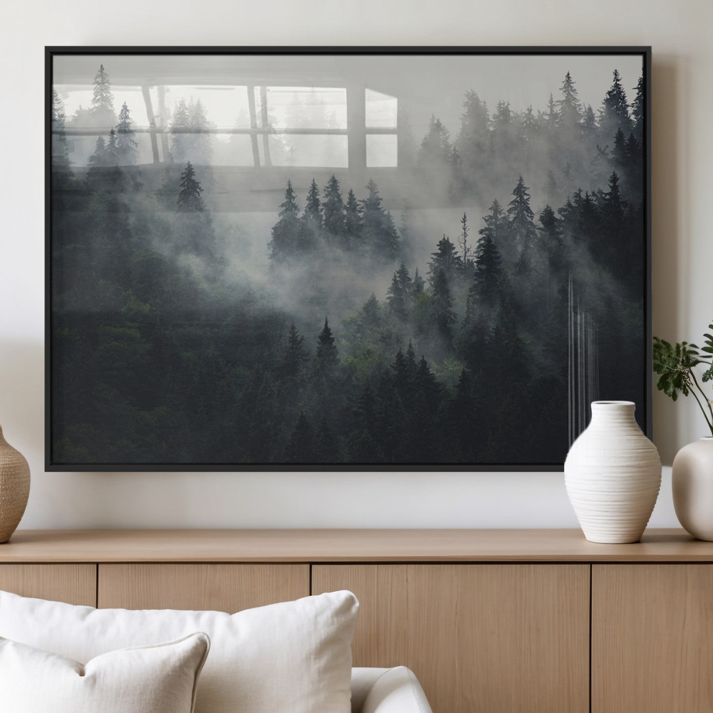 MGV-FP-60X30-3P - Nature Wall Decor - Serene Triptych Nature Print – Woodland Landscape Decor for Living Room or