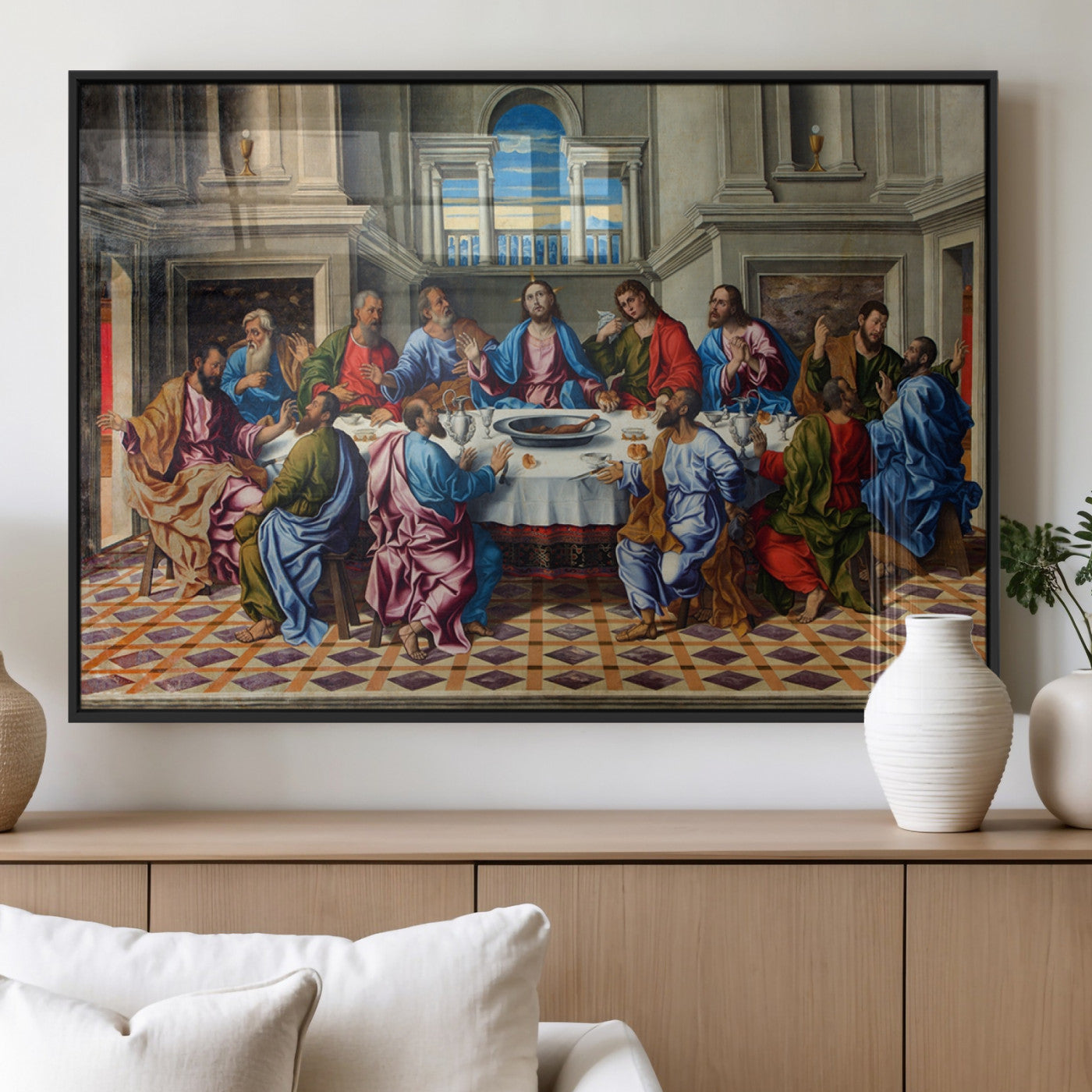 MGV-FP-60X30-3P - The Last Supper Multi Panel Canvas Wall Art