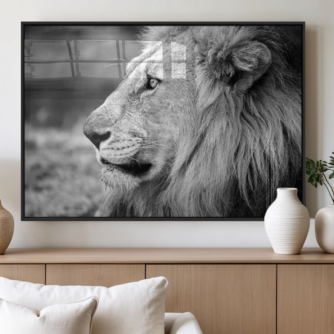MGV-FP-60X30-3P - Lion Wall Art Canvas Print