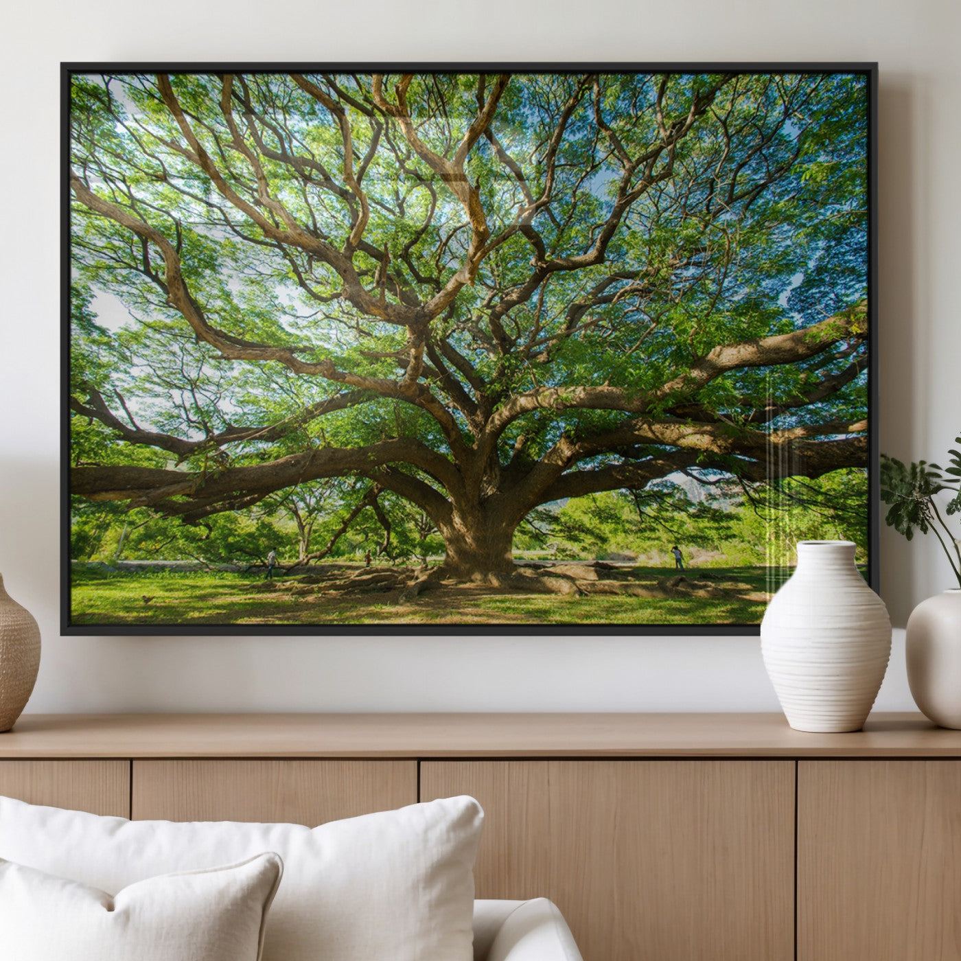 MGV-FP-60X30-3P - Angel Oak Tree Wall Art | Oak Canvas Print | Multi Panel Landscape Wall Art | Ready to Hang Wall Art