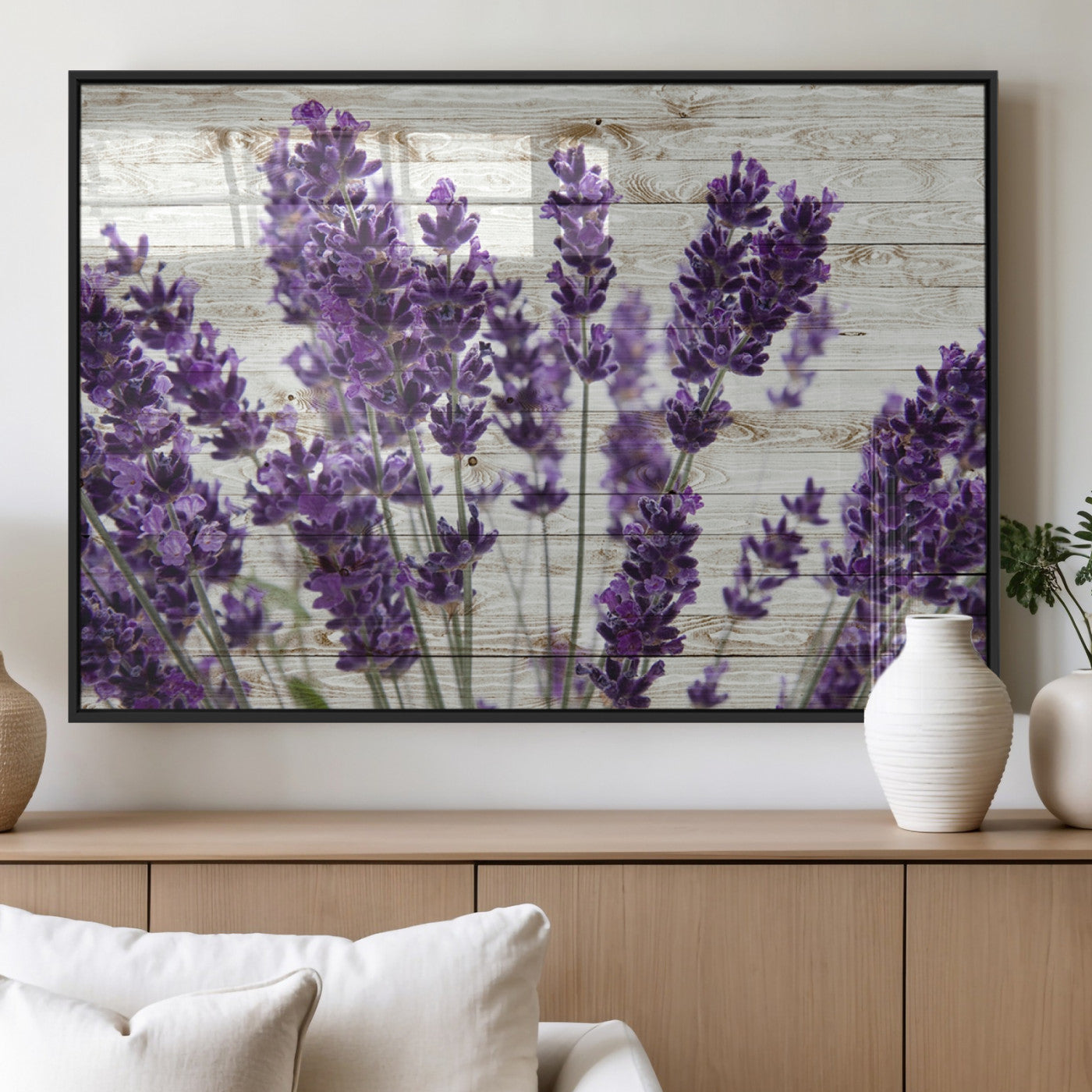 MGV-FP-60X30-3P - Lavender Canvas Wall Art Flower Print