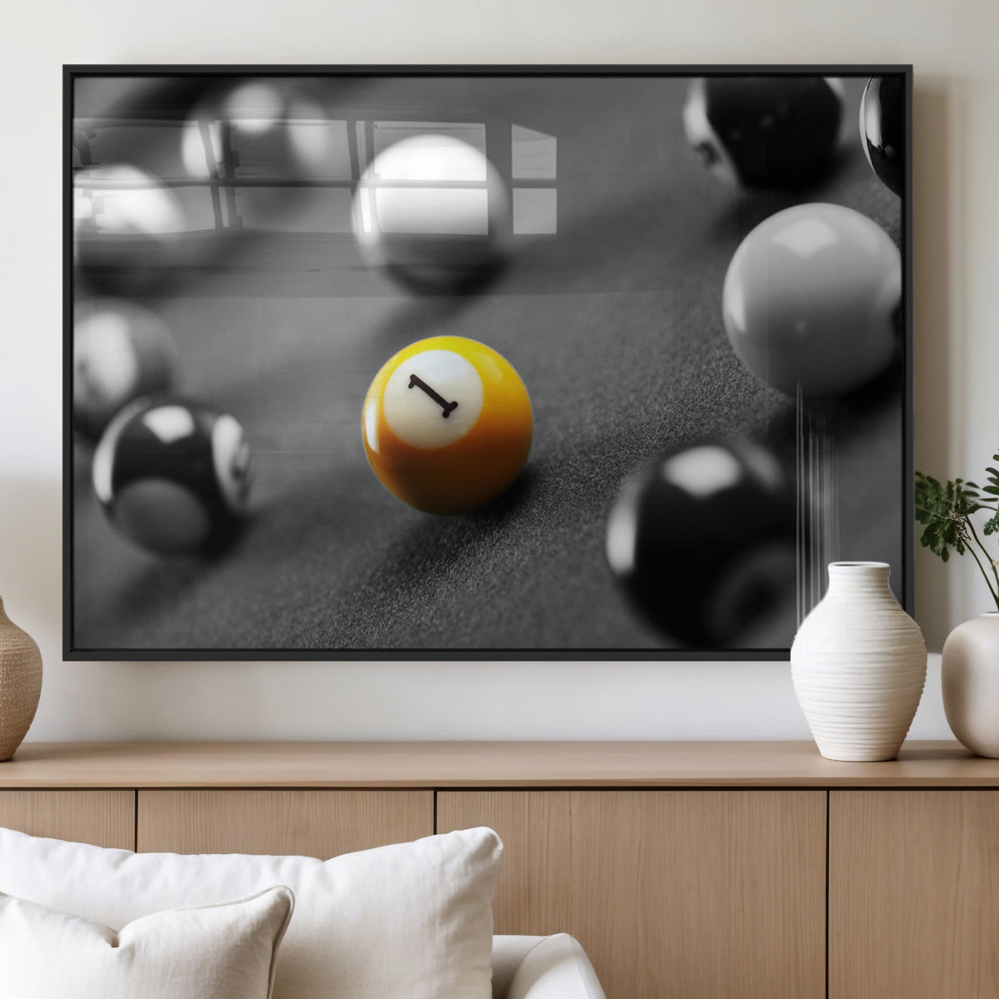 MGV-FP-60X30-3P - Wall Art Pool Table and Balls Canvas Print