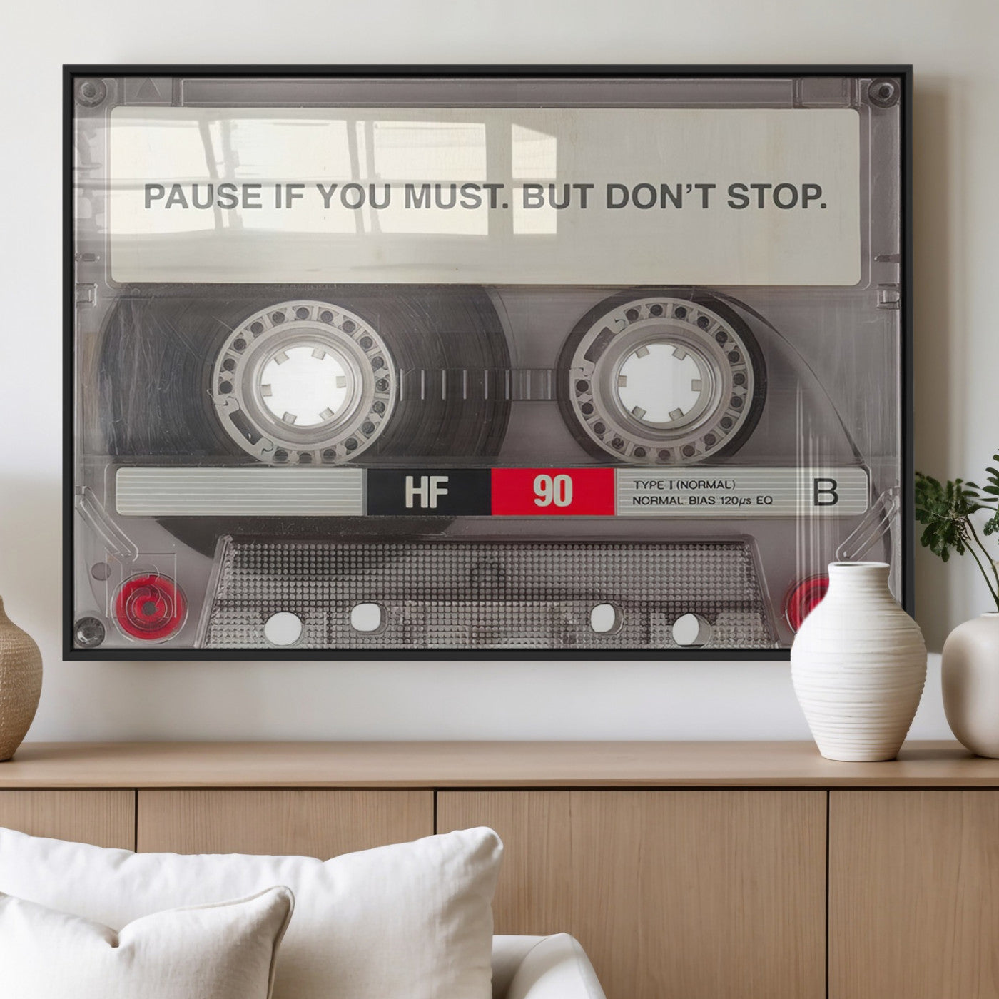 MGV-FP-60X30-3P - Music Cassette Iconic Wall Art Canvas Print