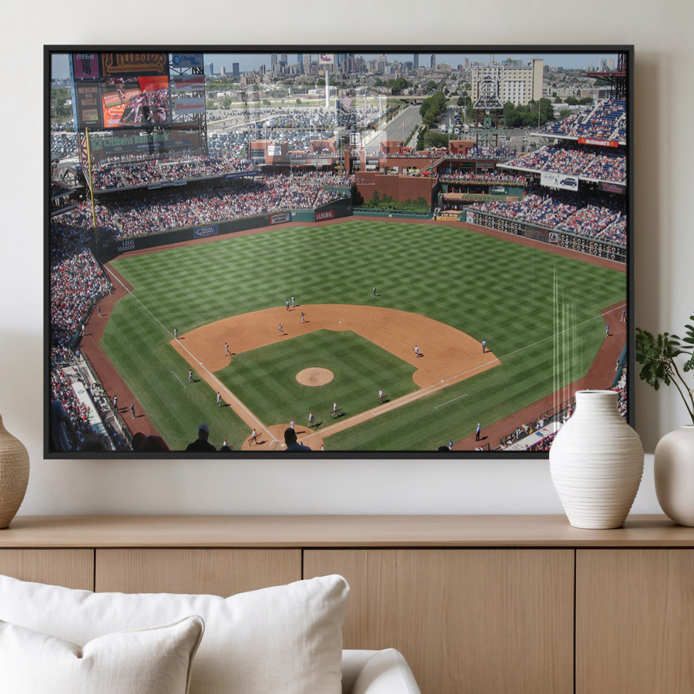 MGV-FP-60X30-3P - Philadelphia Phillies Baseball Team Print - Philadelphia Citizens Bank Park Stadium Wall Art Canvas