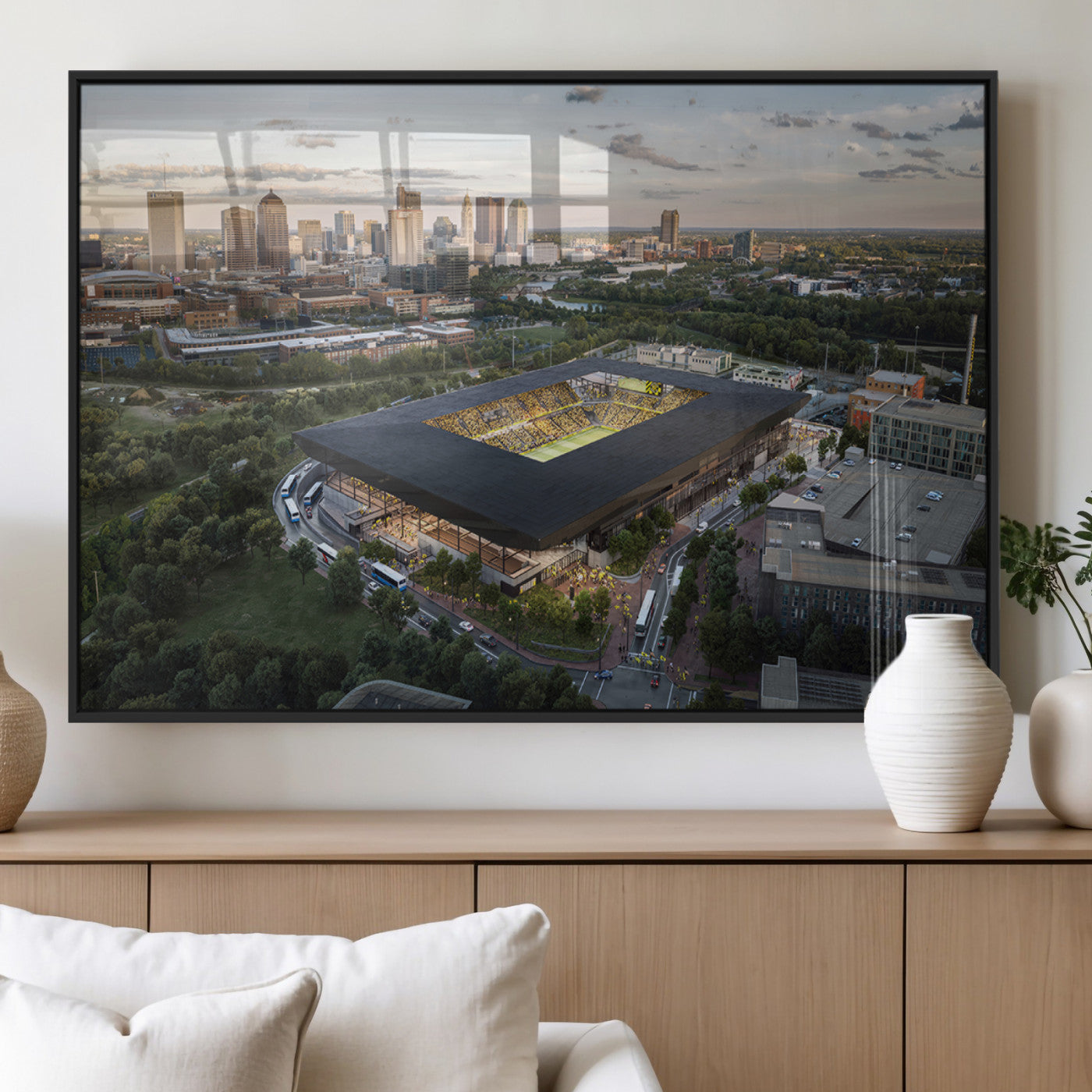 MGV-FP-60X30-3P - Columbus Crew Soccer Team Print - Columbus Crew Stadium Wall Art, Columbus Crew Soccer Wall Art