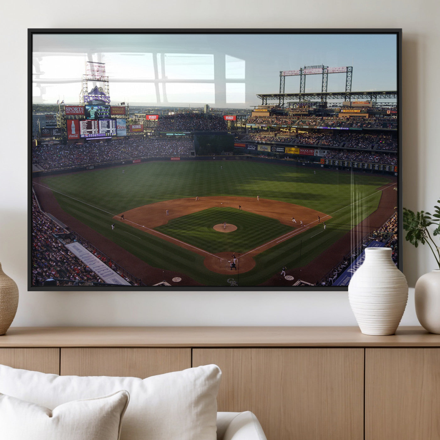 MGV-FP-60X30-3P - Colorado Rockies Coors Field Wall Art Canvas Print - MLB Baseball Stadium