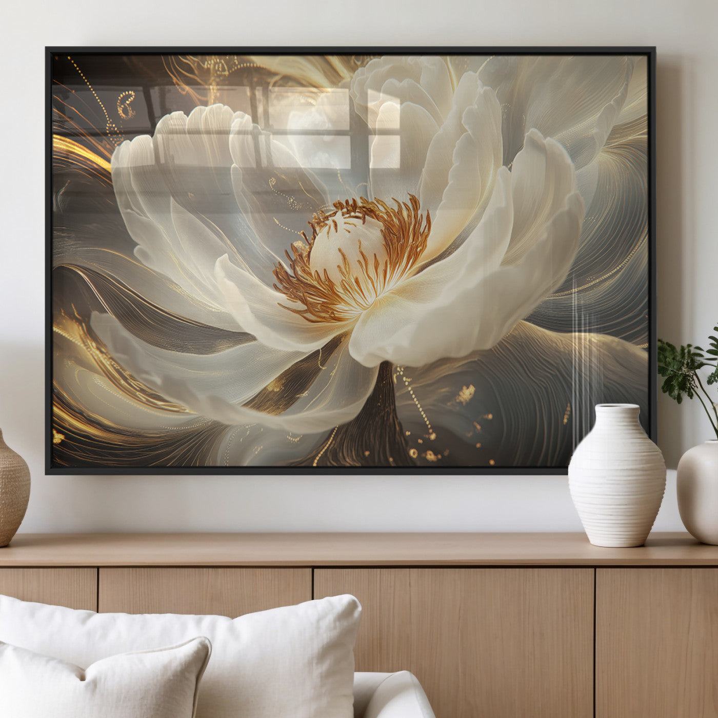 MGV-FP-60X30-3P - Abstract Floral Wall Art Canvas Print