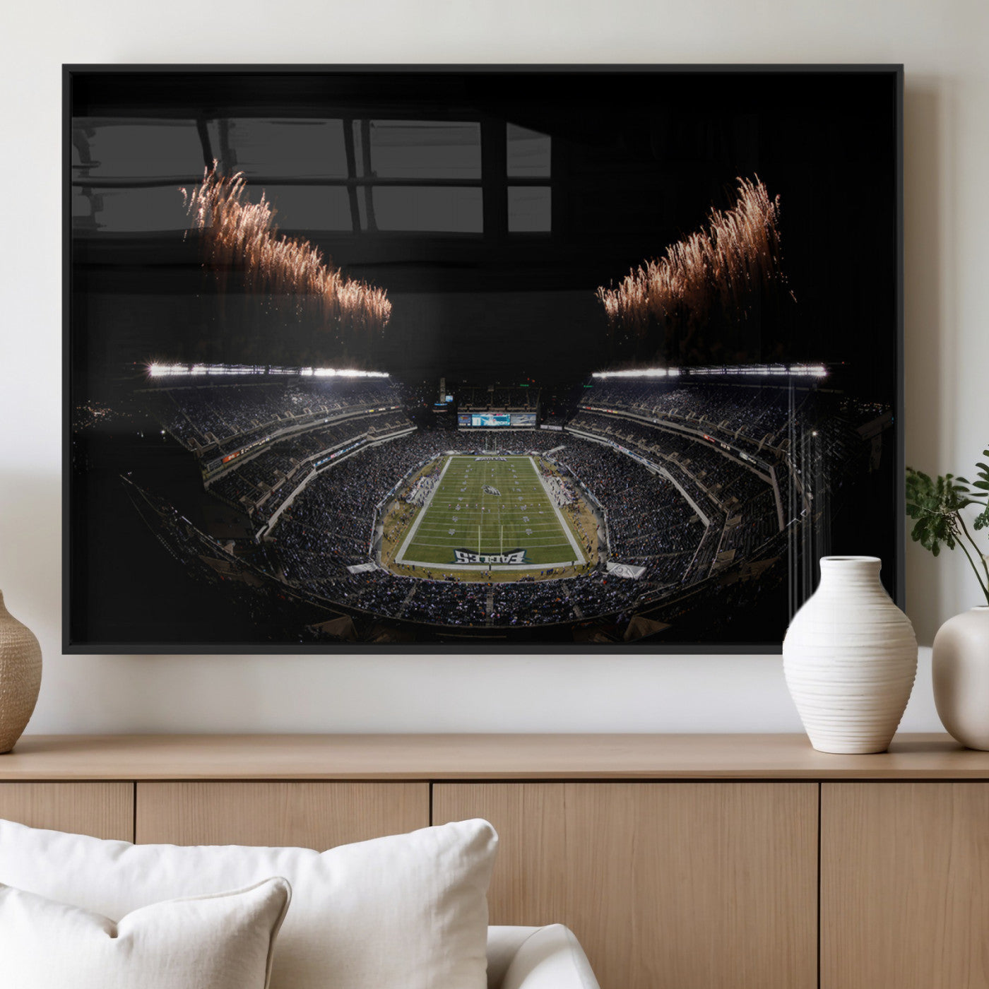 MGV-FP-60X30-3P - Eagles Field Stadium Wall Art | Philadelphia Eagles Football Team Print - Philadelphia Lincoln