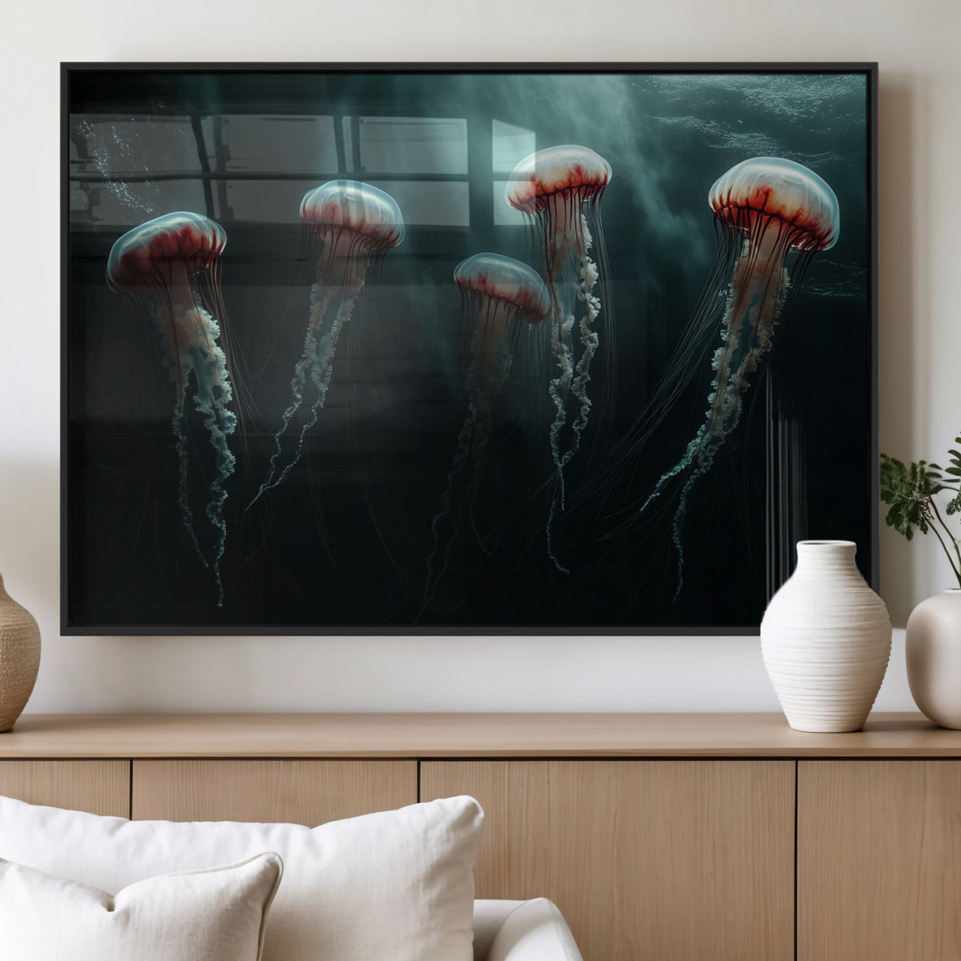 MGV-FP-60X30-3P - Abstract Jellyfish Wall Art Canvas Print