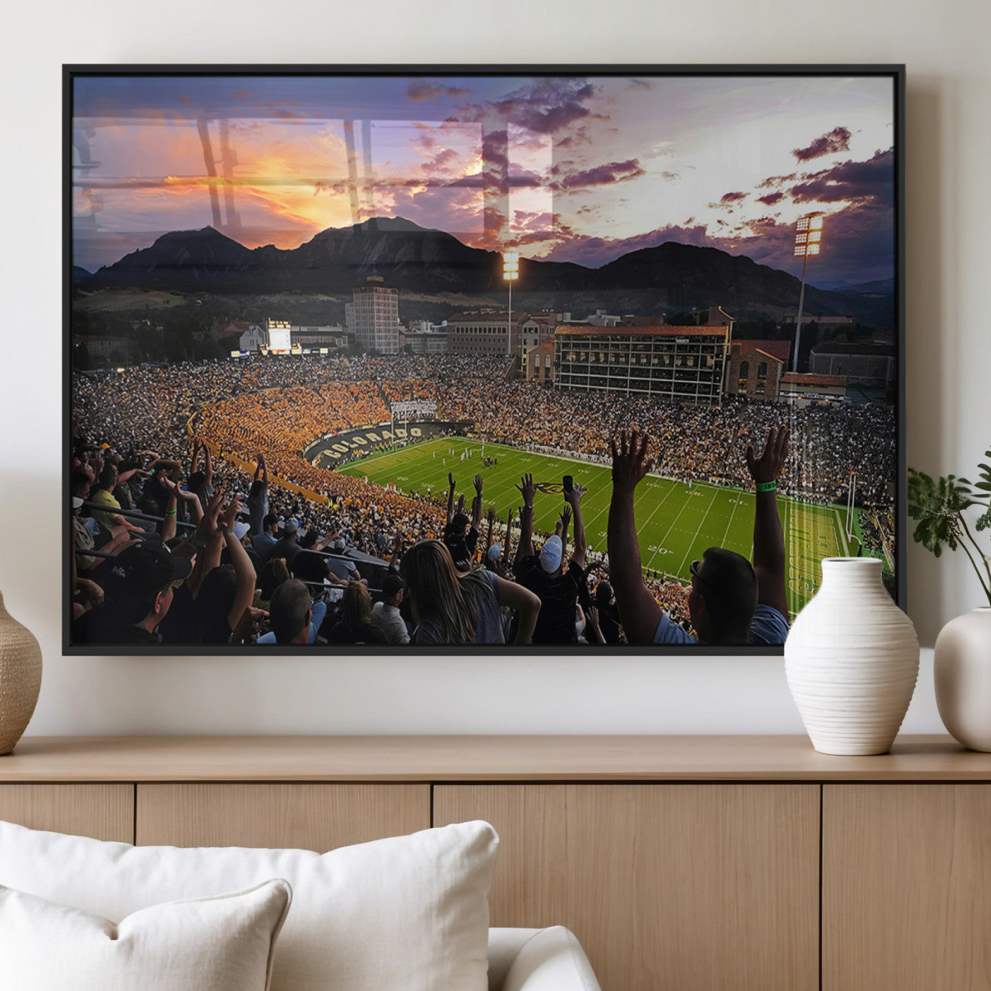 MGV-FP-60X30-3P - Folsom Field - University of Colorado Buffaloes Football Stadium Wall Art, Colorado Buffaloes Wall
