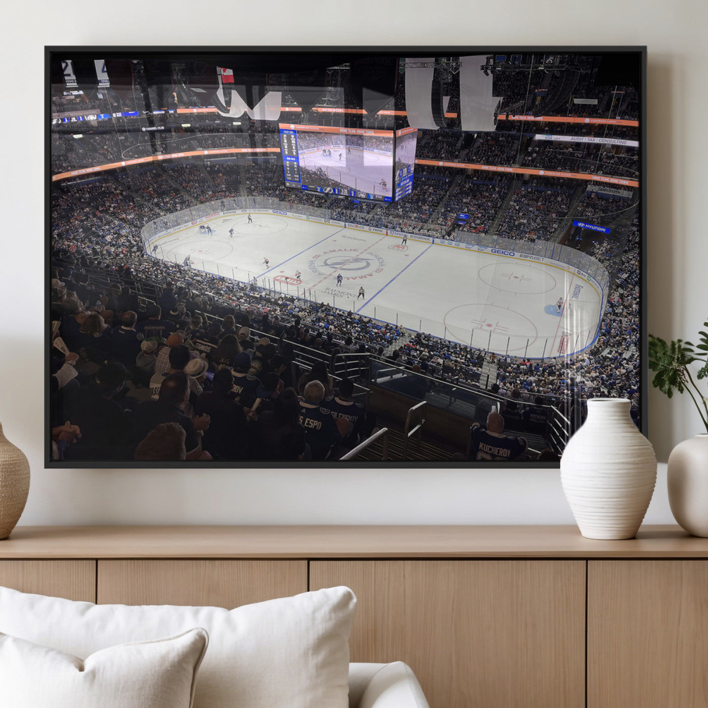 MGV-FP-60X30-3P - Amalie Arena Florida Wall Art Canvas Print - NHL Hockey Stadium Print