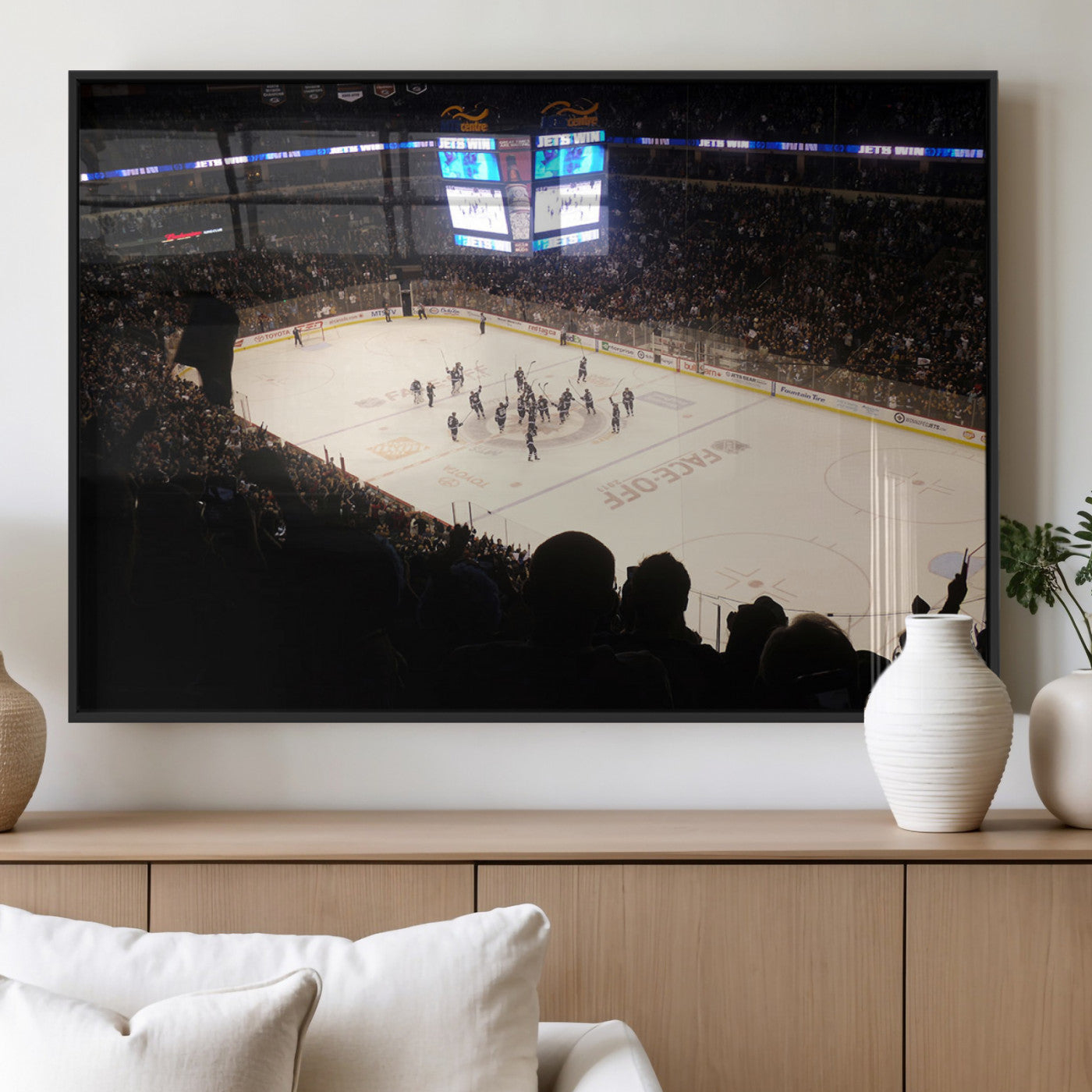 MGV-FP-60X30-3P - Canada Life Centre Wall Art | Winnipeg Jets Hockey Team Print Canvas | Ready to Hang | Winnipeg Wall