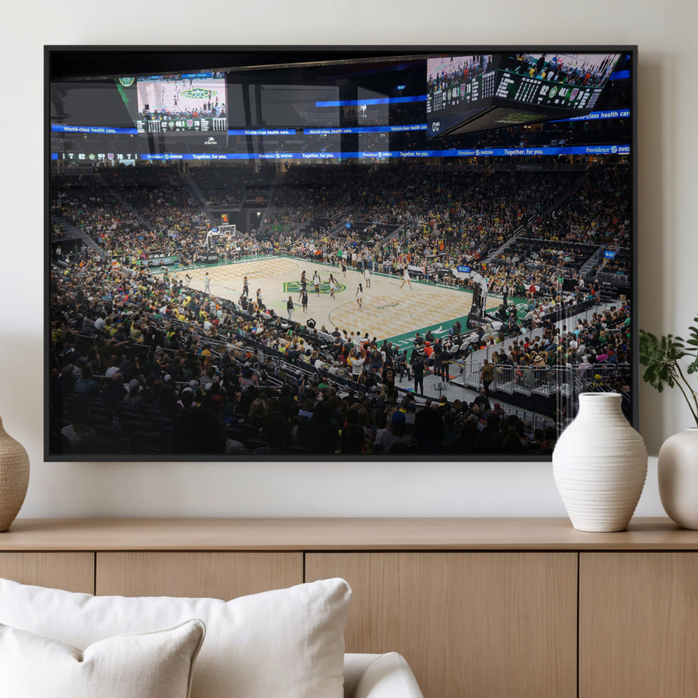 MGV-FP-60X30-3P - Climate Pledge Arena | Washington Seattle Kraken Hockey Stadium Wall Art | Canvas Print | Ready to