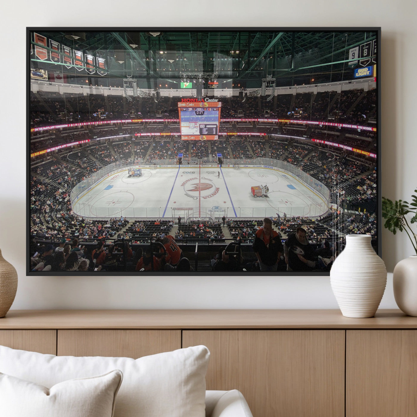 MGV-FP-60X30-3P - Honda Center California Anaheim Ducks Ice Hockey Stadium Canvas Print Wall Art