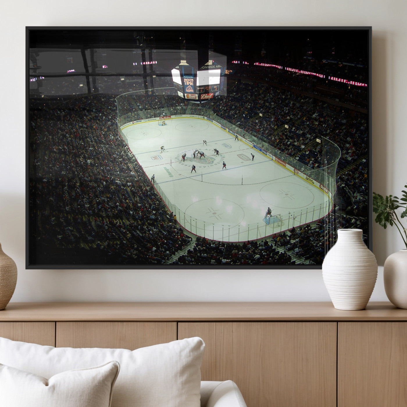 MGV-FP-60X30-3P - Nationwide Arena Ohio Columbus Blue Jackets Hockey Stadium Canvas Print Wall Art