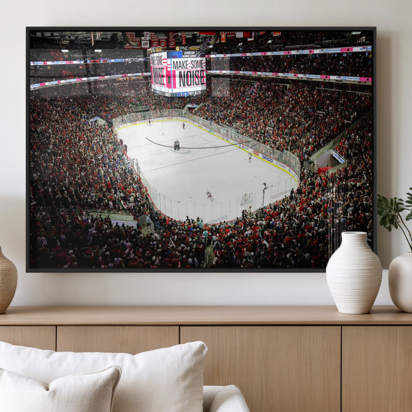 MGV-FP-60X30-3P - PNC Arena Raleigh North Carolina Hurricanes Hockey Stadium Wall Art Canvas, North Carolina