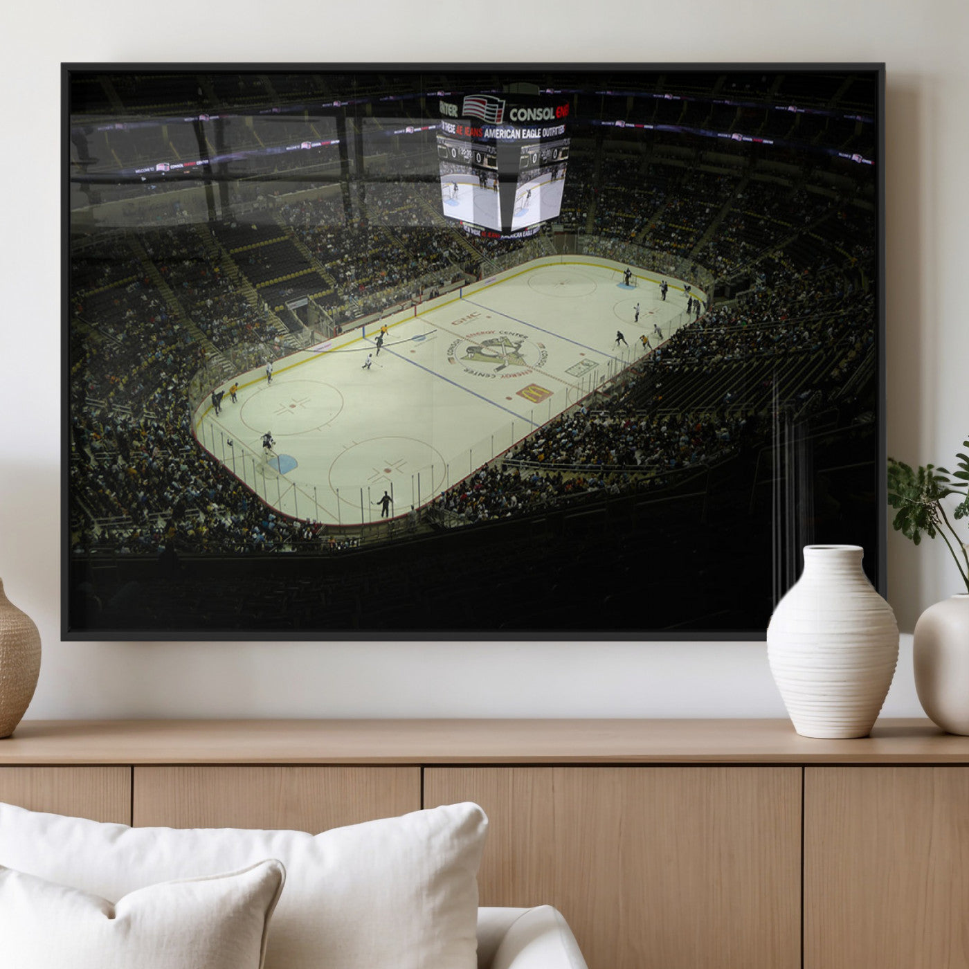 MGV-FP-60X30-3P - PPG Paints Arena Pennsylvania Pittsburgh Penguins Hockey Stadium Canvas, Pennsylvania Pittsburgh
