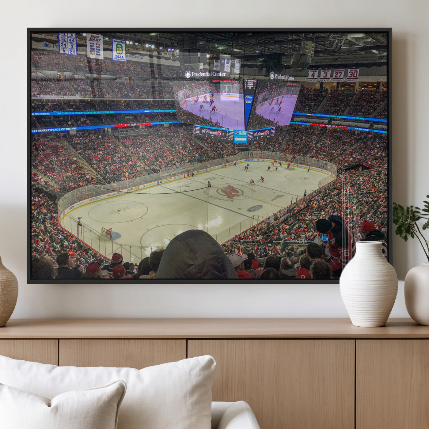 MGV-FP-60X30-3P - Prudential Center Newark New Jersey Devils Hockey Stadium, New Jersey Devils Hockey Stadium Canvas