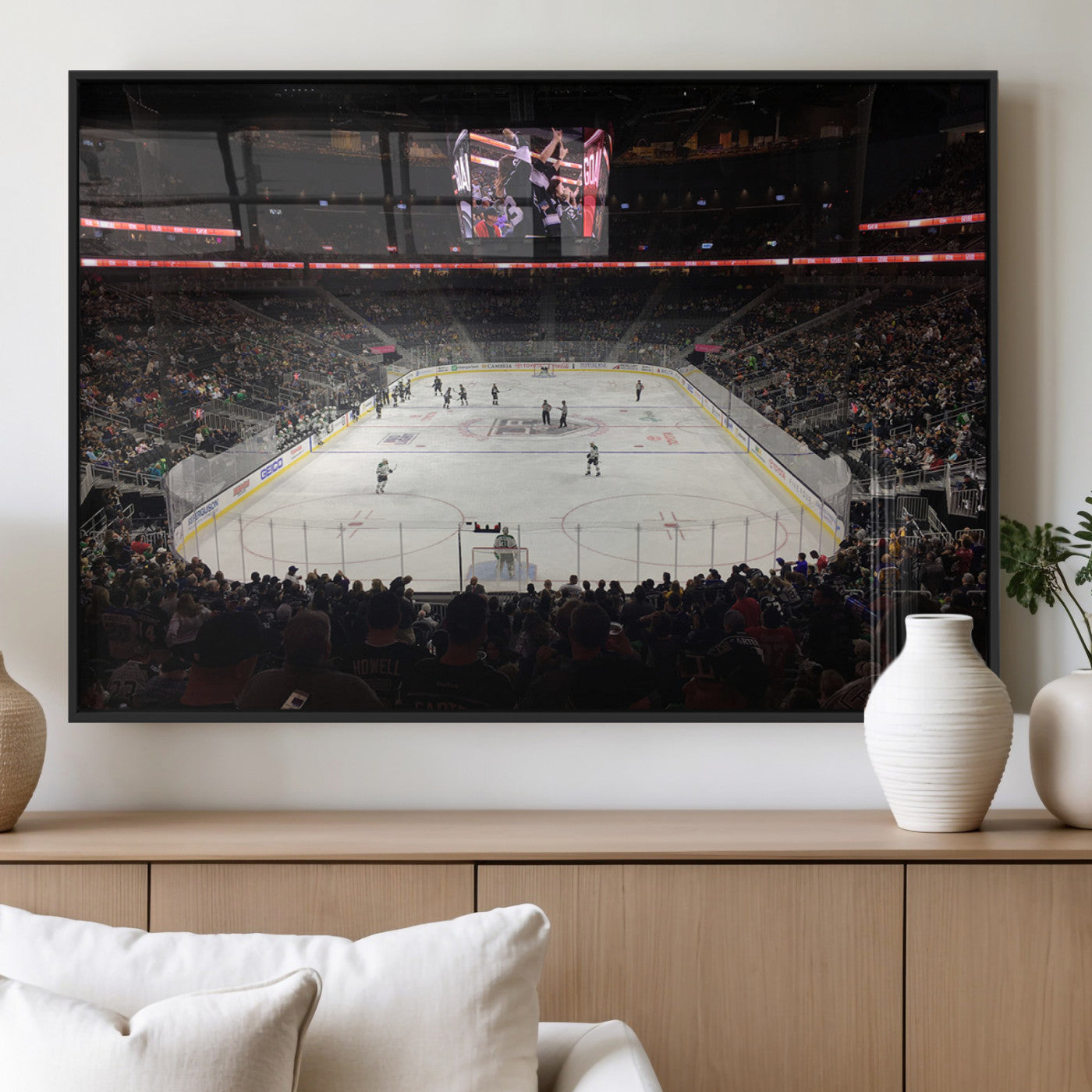 MGV-FP-60X30-3P - T Mobile Arena Paradise Nevada Vegas Golden Knights Ice Hockey Stadium Canvas Print Wall Art