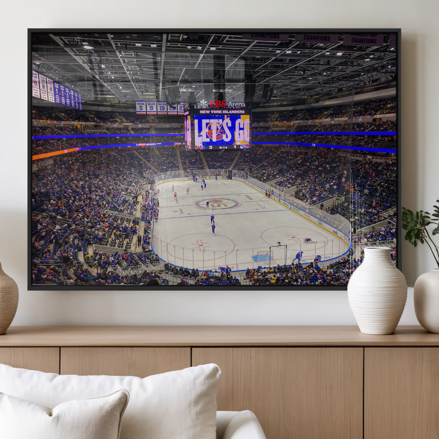 MGV-FP-60X30-3P - UBS Arena Elmont New York Islanders Ice Hockey Wall Art, UBS Arena Elmont Wall Art Canvas Print