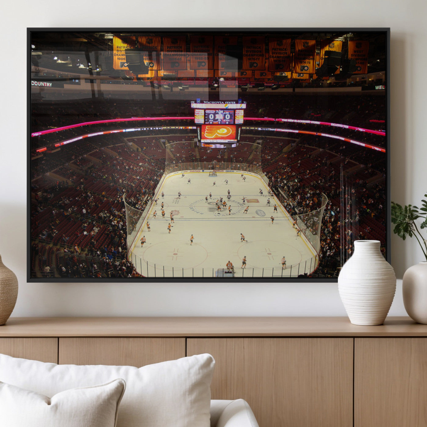 MGV-FP-60X30-3P - Wachovia Center Priort of Lyers Game Ice Hockey Stadium Canvas Print, Lyers Game Ice Hockey Stadium