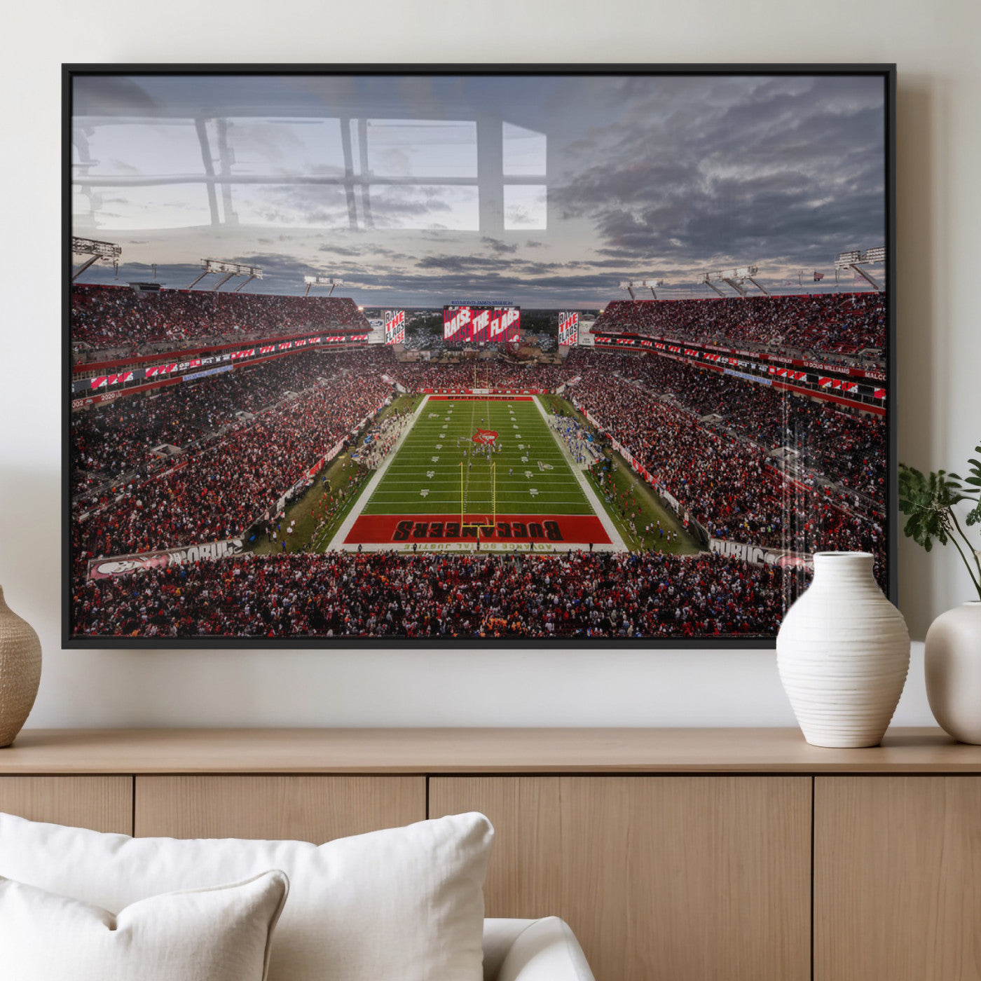 MGV-FP-60X30-3P - Florida Tampa Raymond James Stadium Wall Art Canvas Print - NFL Football Stadium Print Canvas