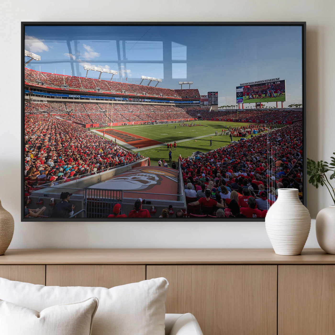MGV-FP-60X30-3P - Florida Tampa Raymond James Stadium Wall Art Canvas Print - NFL Football Stadium Print