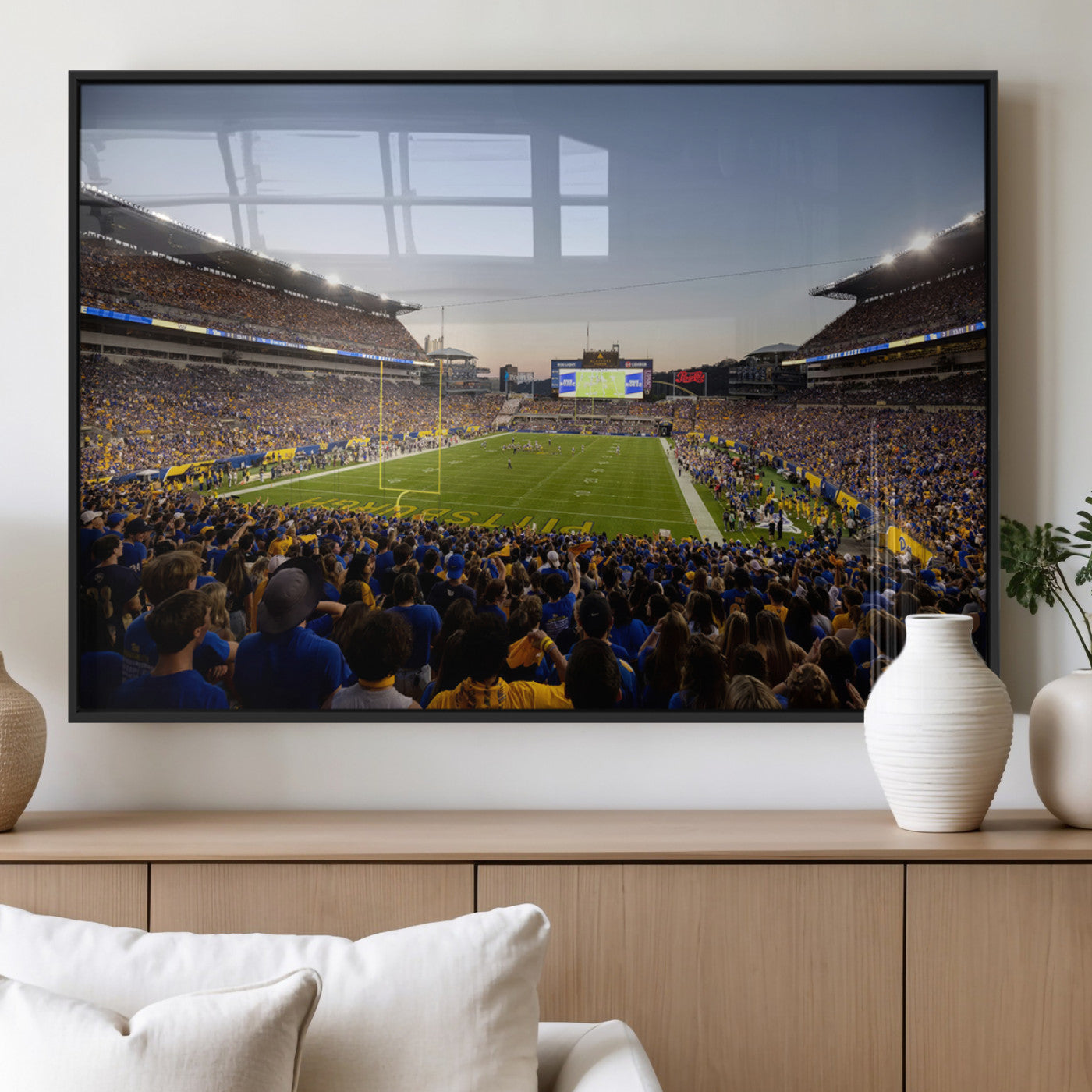 MGV-FP-60X30-3P - Pittsburgh Panthers Football Team Print - Pittsburgh Acrisure Stadium Wall Art Canvas Print