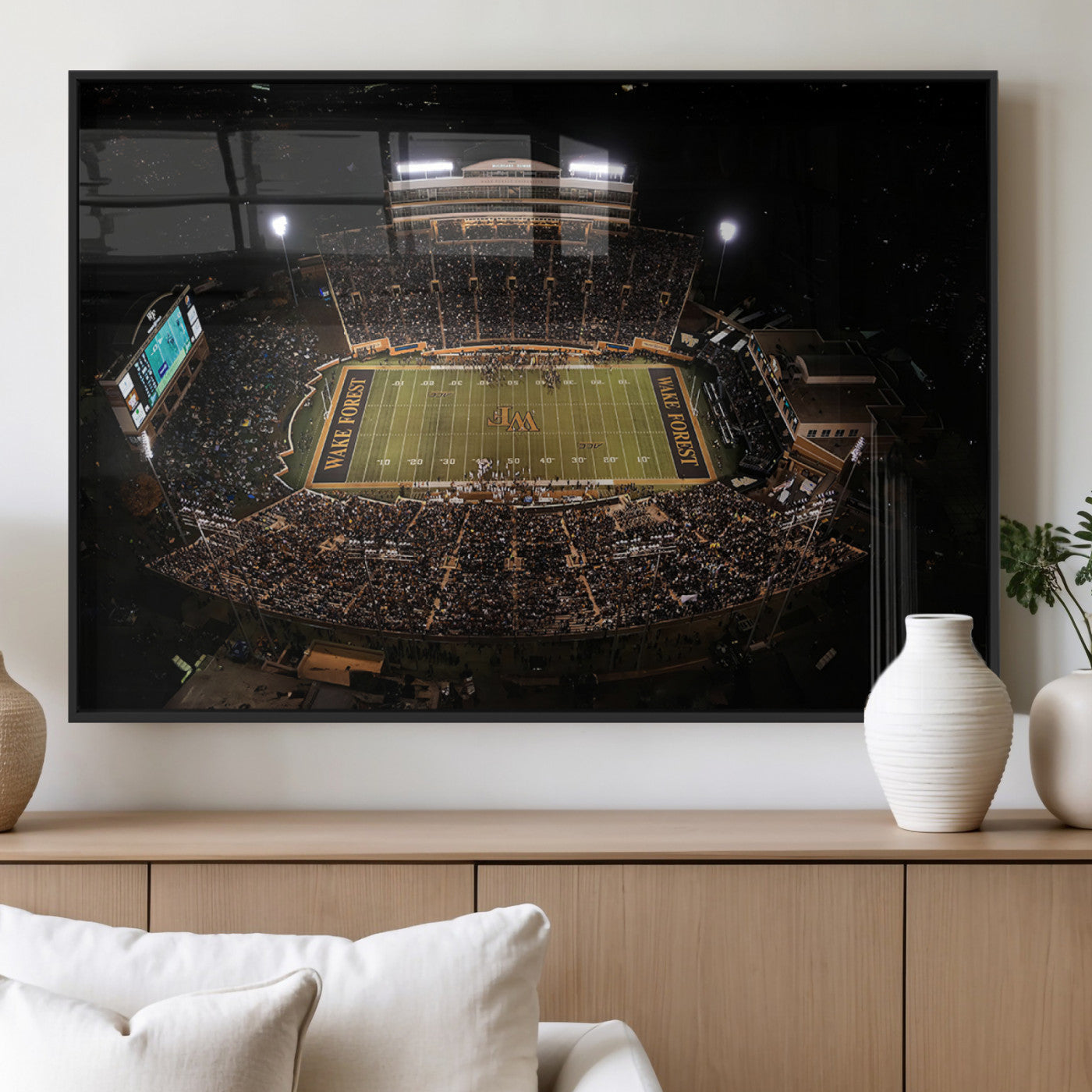 MGV-FP-60X30-3P - Wake Forest University Demon Deacons Canvas Printi, Football Team Print - Winston-Salem Allegacy