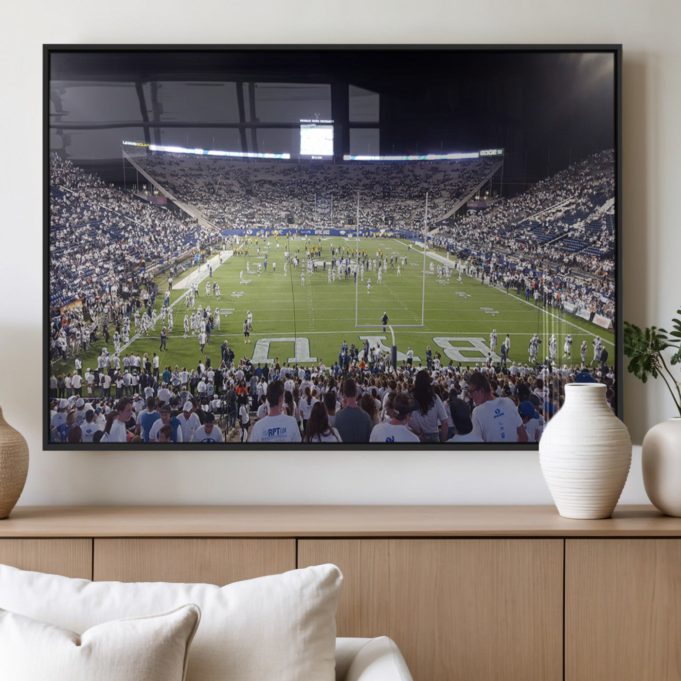 MGV-FP-60X30-3P - Brigham Young University Cougars Football Print Canvas - Provo LaVell Edwards Stadium Wall Art