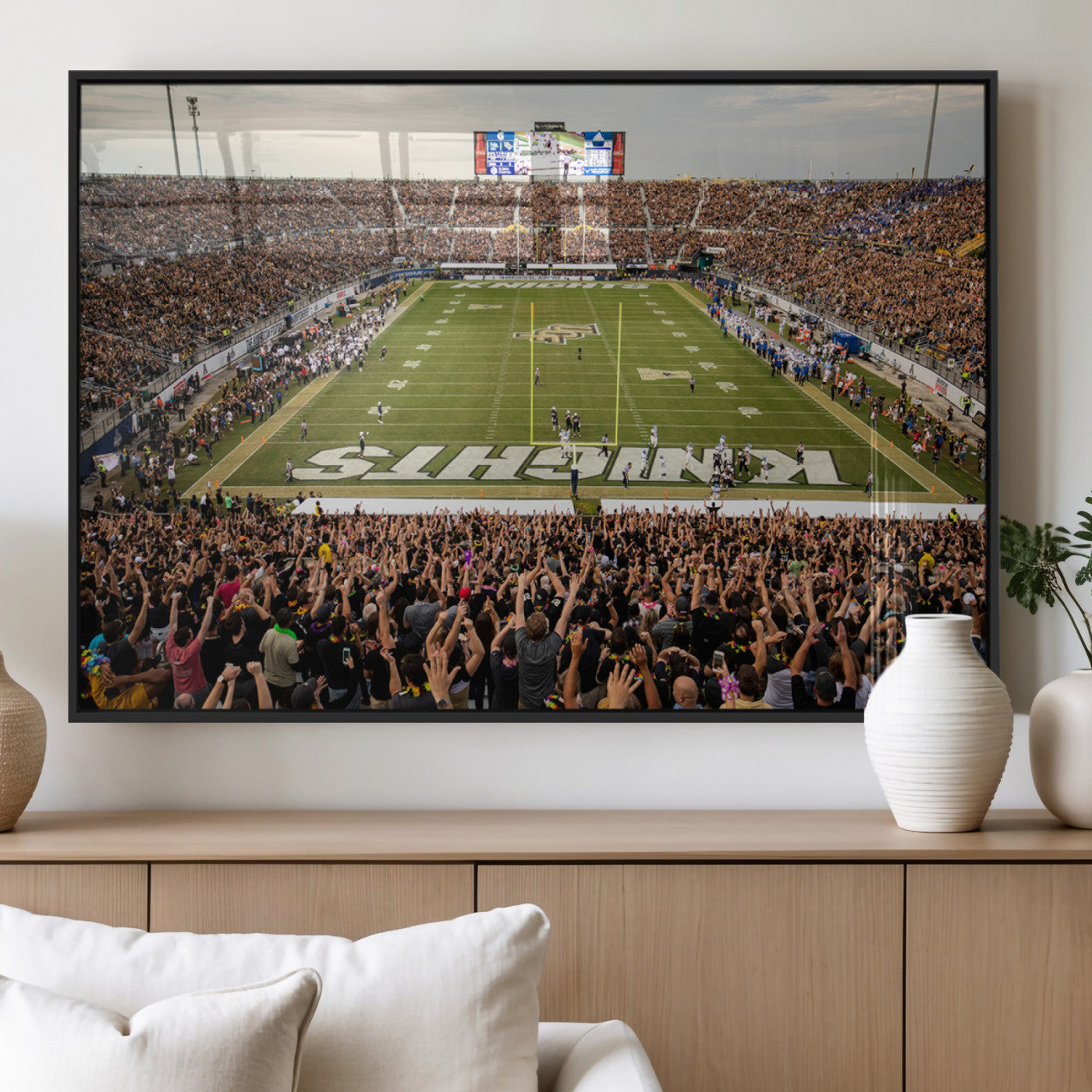 MGV-FP-60X30-3P - UCF Knights Football Team Print - Orlando FBC Mortgage Stadium Canvas Print